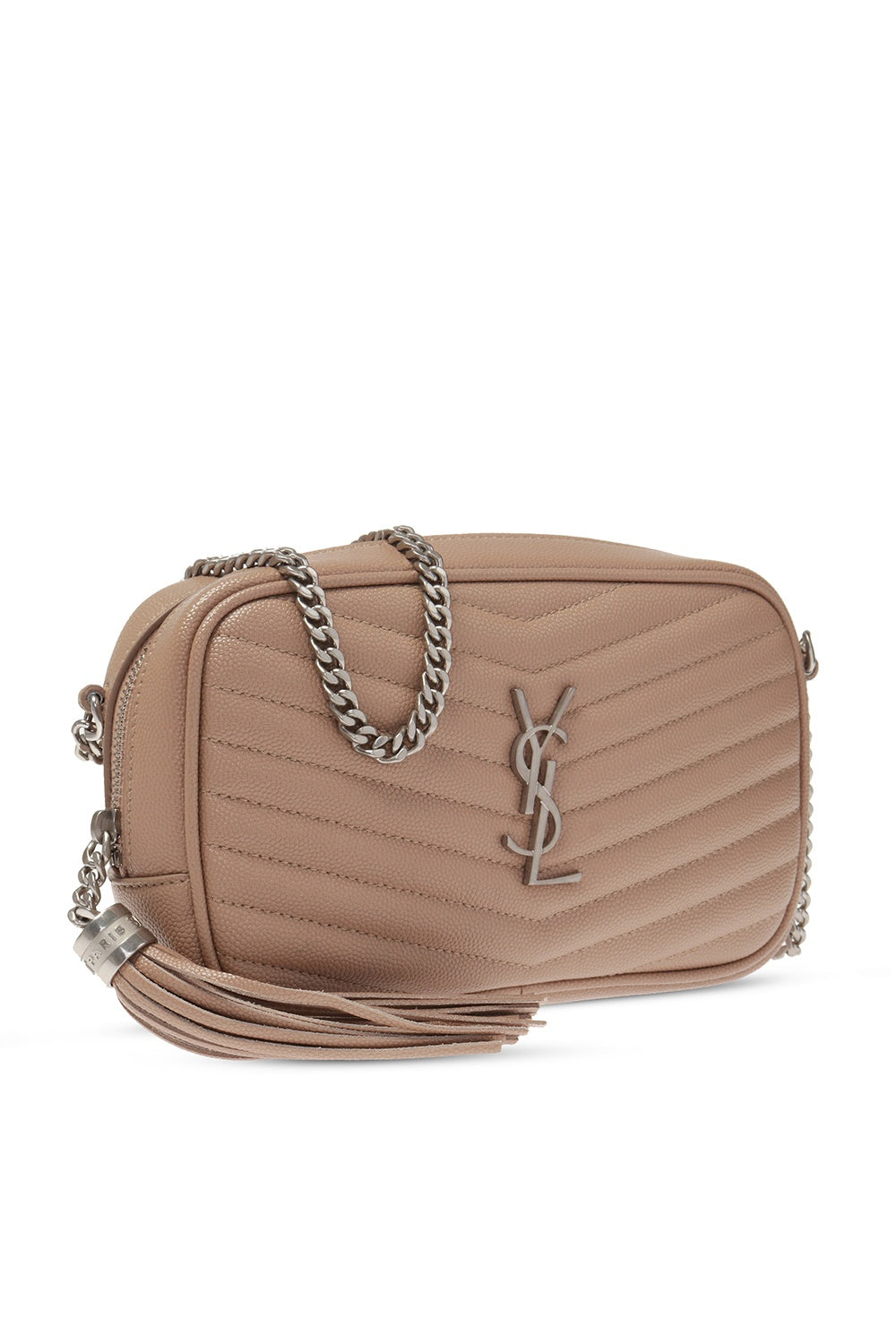 YSL GRAIN DE POUDRE MATELASSE MONOGRAM MINI LOU CAMERA BAG