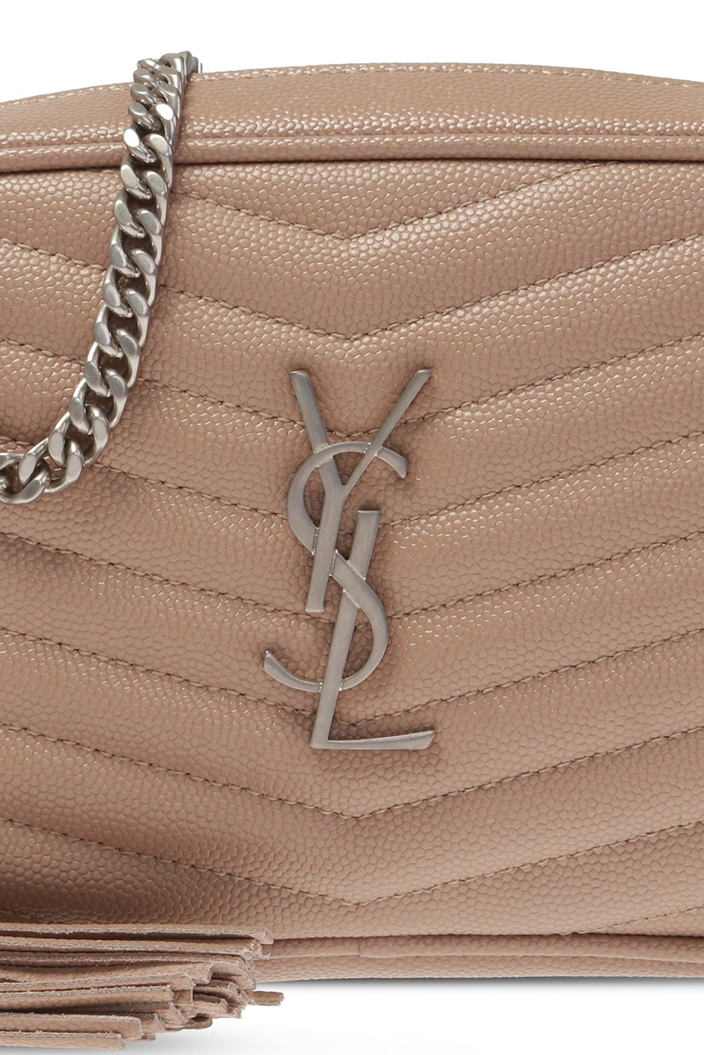 YSL GRAIN DE POUDRE MATELASSE MONOGRAM MINI LOU CAMERA BAG