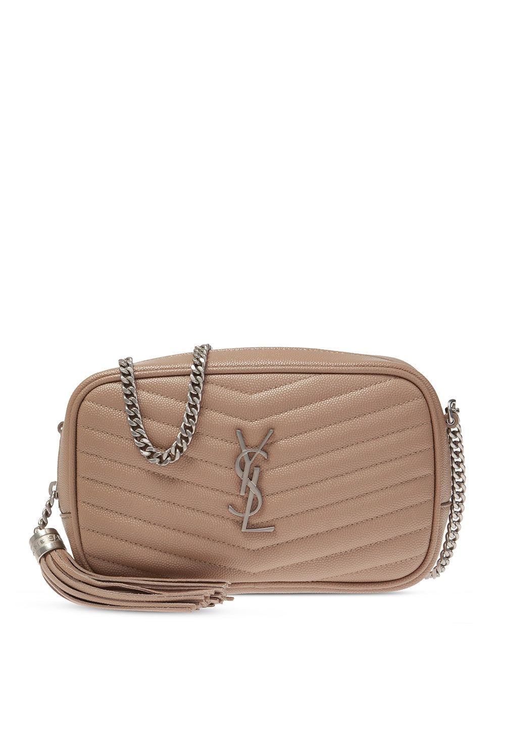 YSL GRAIN DE POUDRE MATELASSE MONOGRAM MINI LOU CAMERA BAG