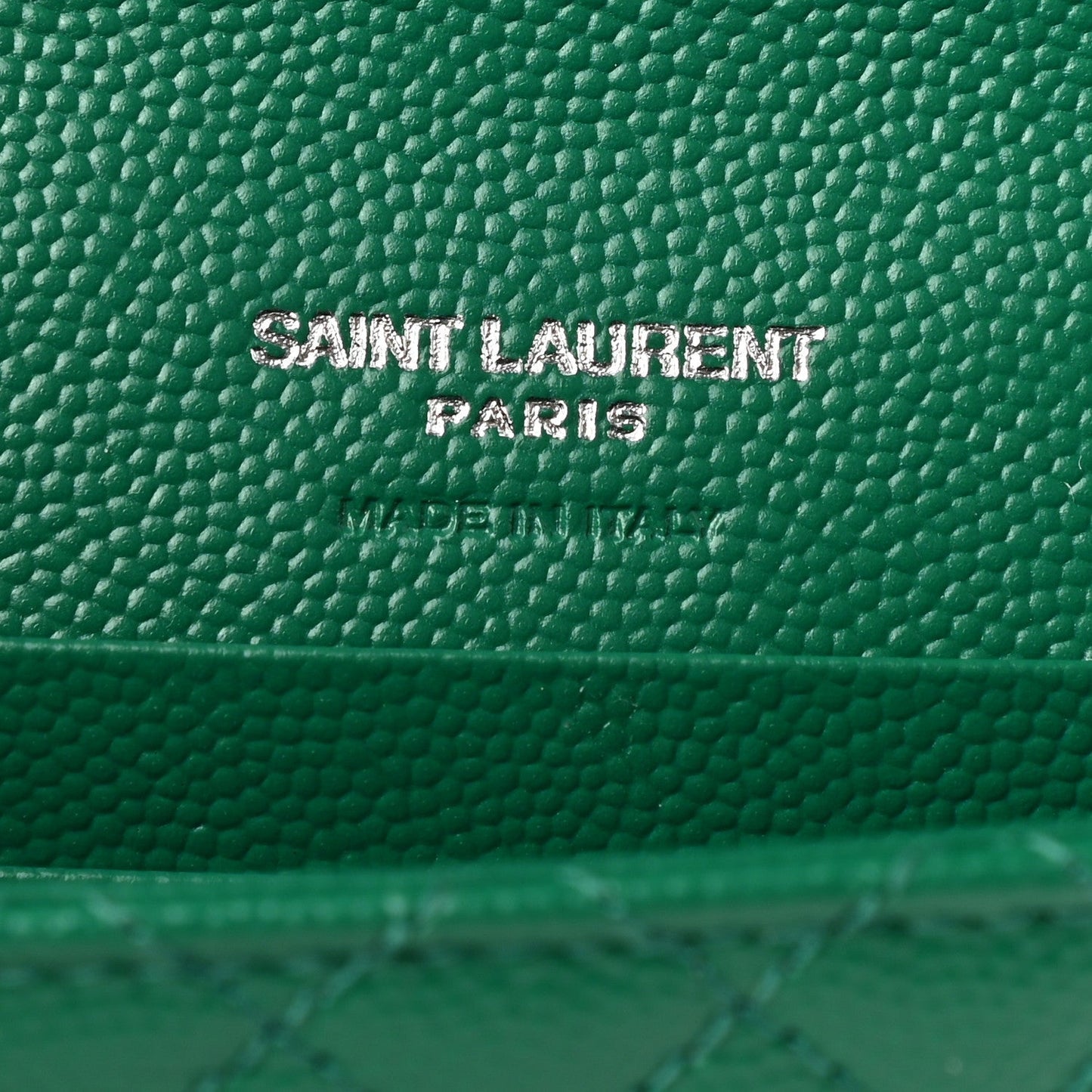 YSL GRAIN DE POUDRE MIXED MATELASSE TRIQUILT SMALL MONOGRAM WALLET