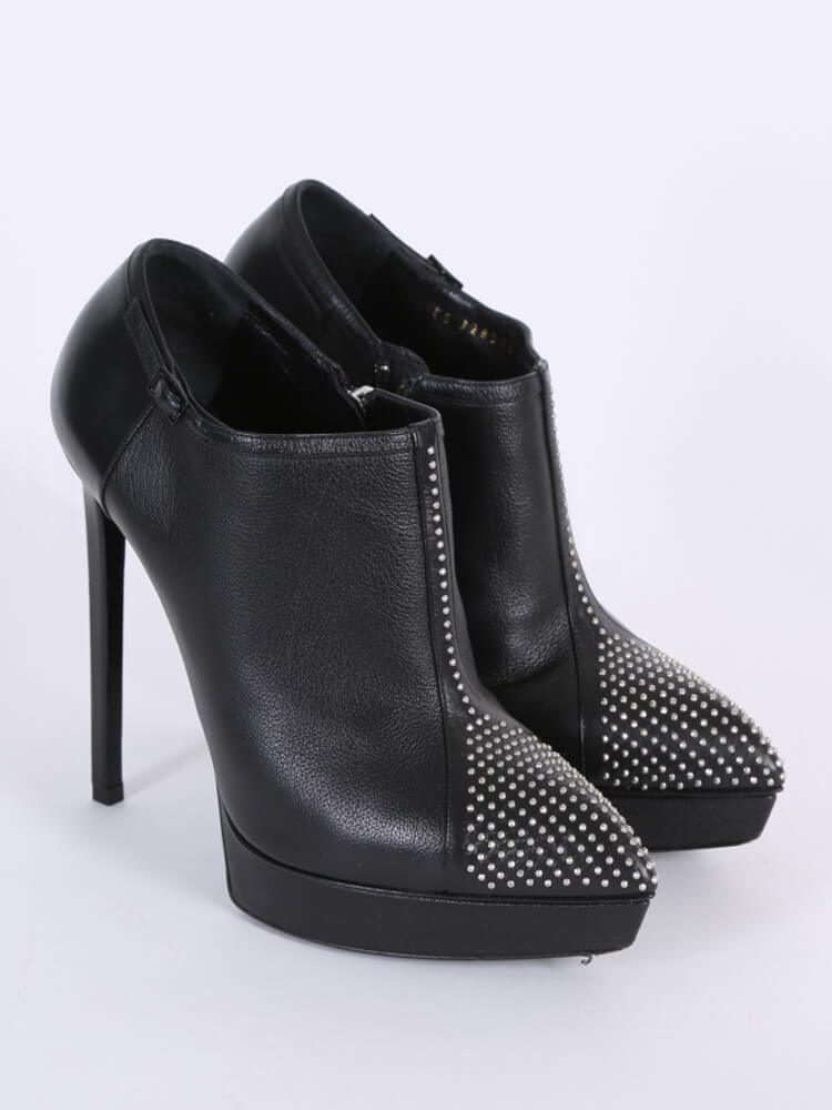 SAINT LAURENT JANIS MICRO STUDDED ANKLE BOOT