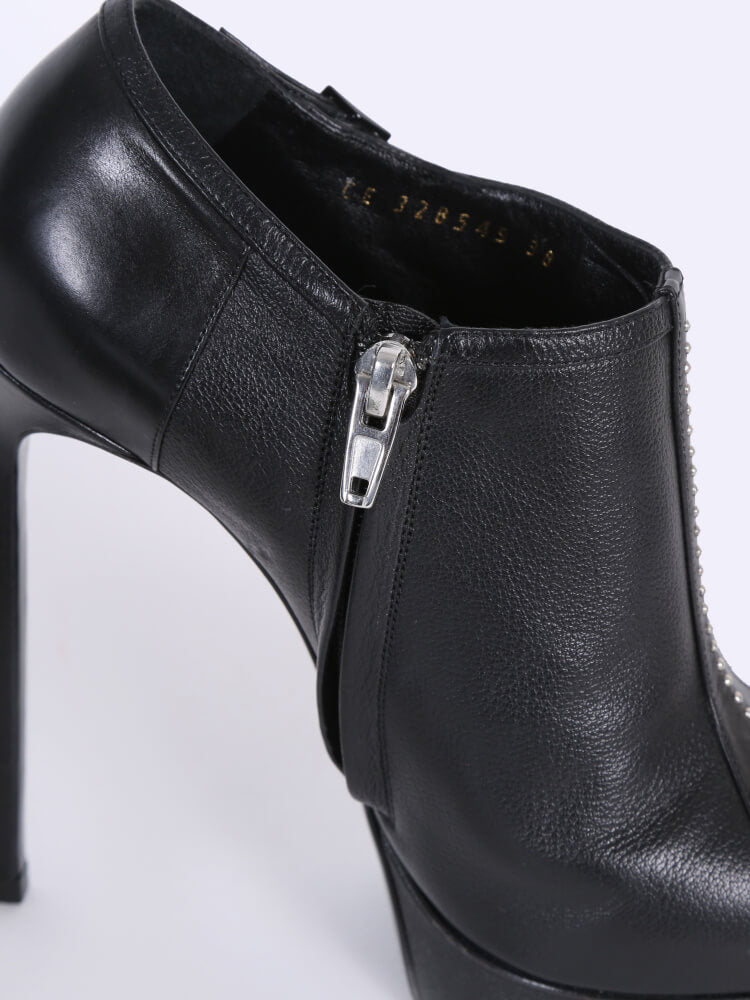 SAINT LAURENT JANIS MICRO STUDDED ANKLE BOOT