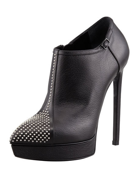 SAINT LAURENT JANIS MICRO STUDDED ANKLE BOOT