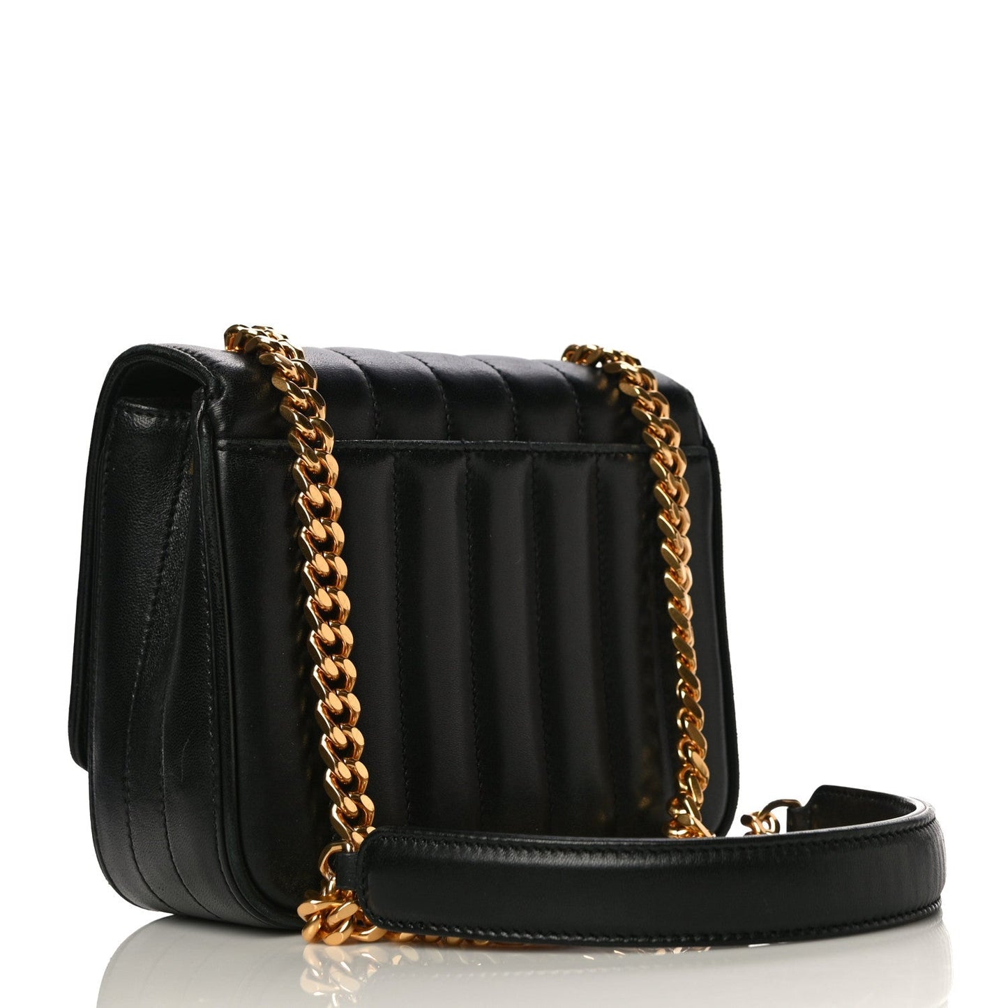 YSL QUILTED LAMBSKIN MONOGRAM SMALL VICKY CHAIN BAG