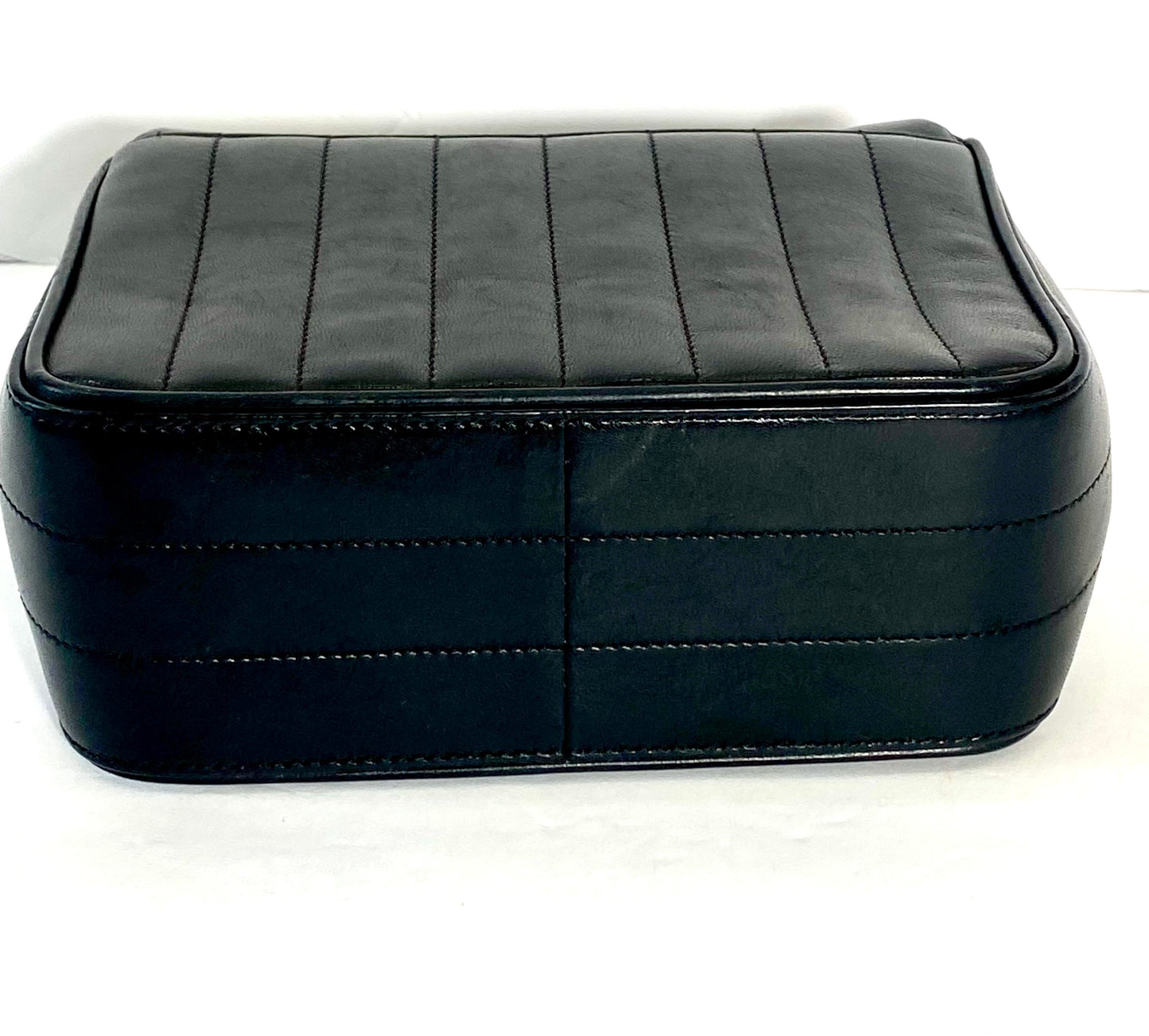 YSL QUILTED LAMBSKIN MONOGRAM SMALL VICKY CHAIN BAG