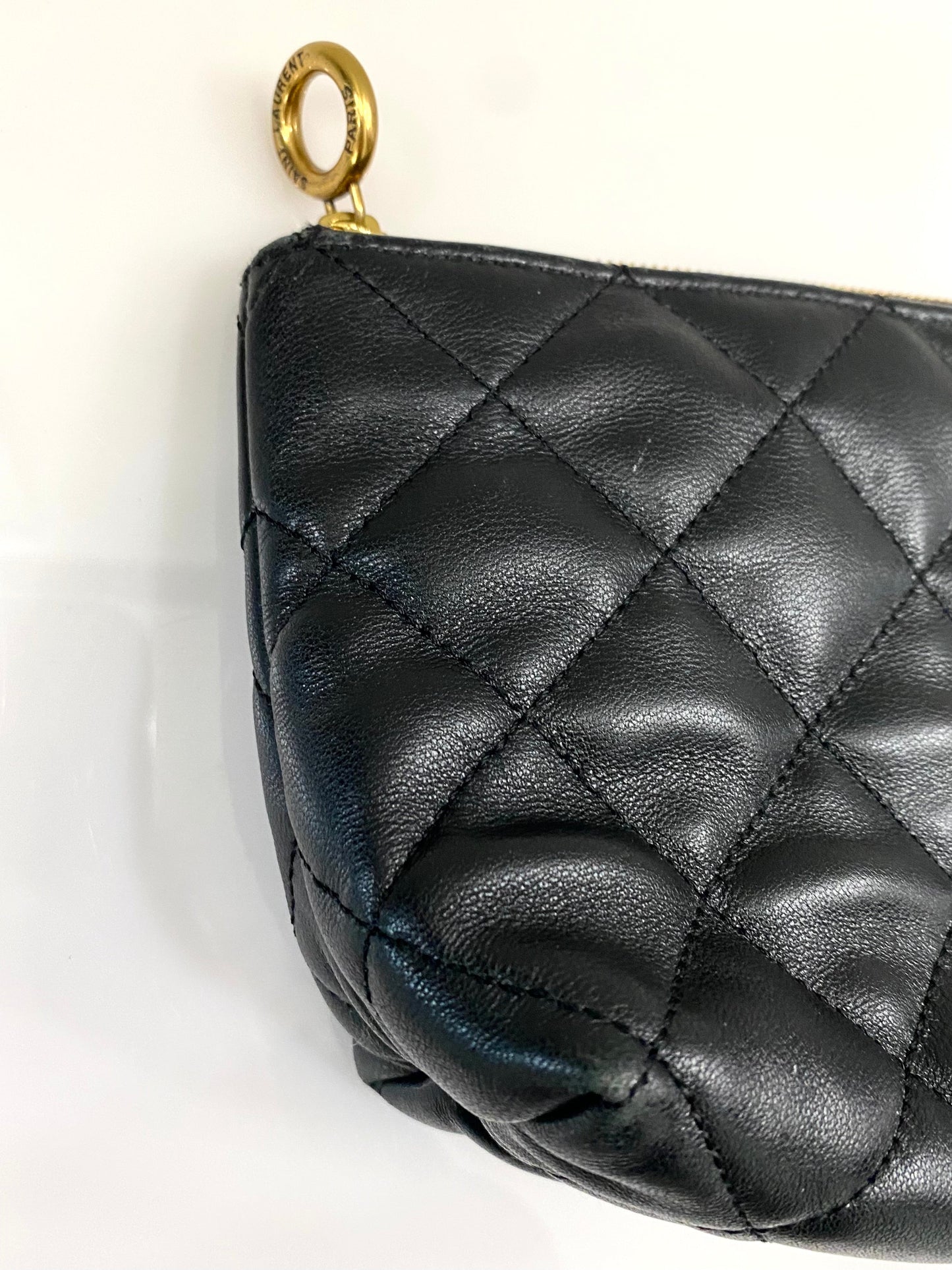 YSL QUILTED LAMBSKIN MAXI ICARE SHOPPING TOTE