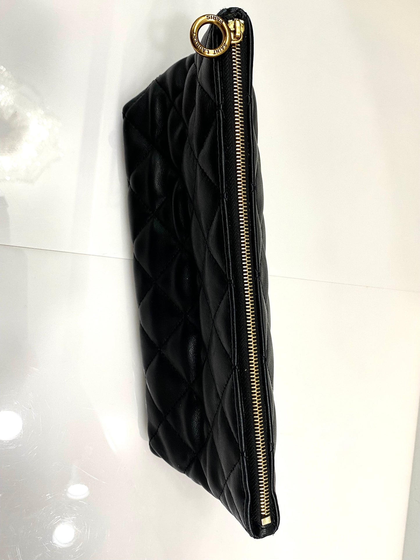 YSL QUILTED LAMBSKIN MAXI ICARE SHOPPING TOTE