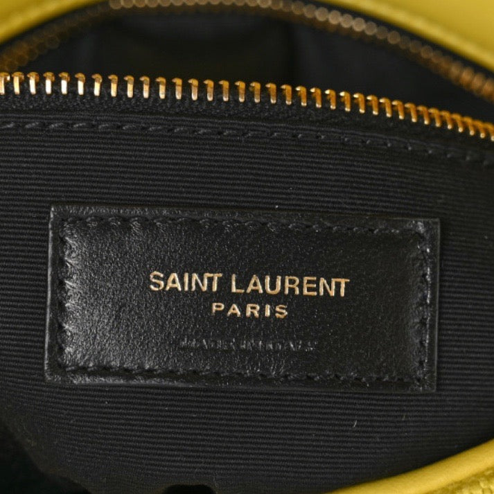 YSL QUILTED CANVAS LOULOU PUFFER TOY SHOULDER BAG