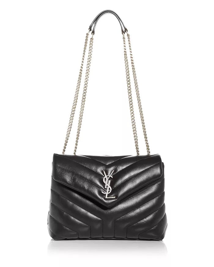 YSL QUILTED CALFSKIN SMALL LOULOU SHOULDER BAG