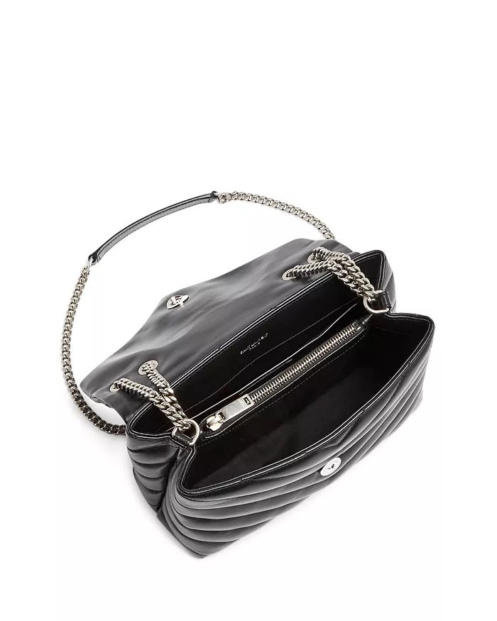YSL QUILTED CALFSKIN SMALL LOULOU SHOULDER BAG