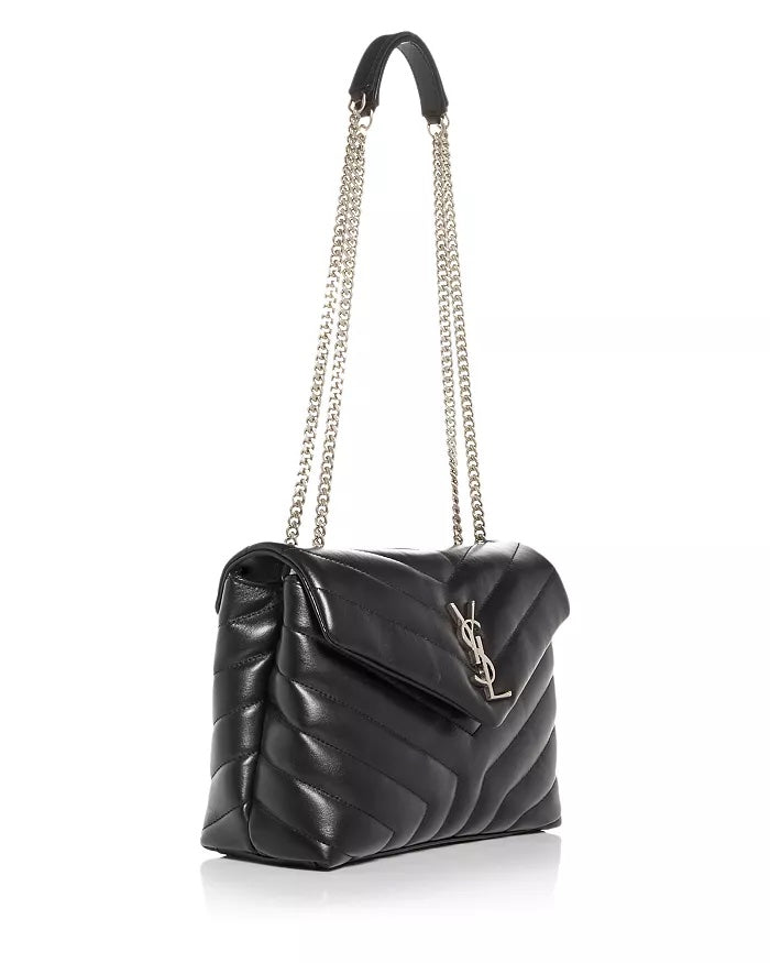 YSL QUILTED CALFSKIN SMALL LOULOU SHOULDER BAG