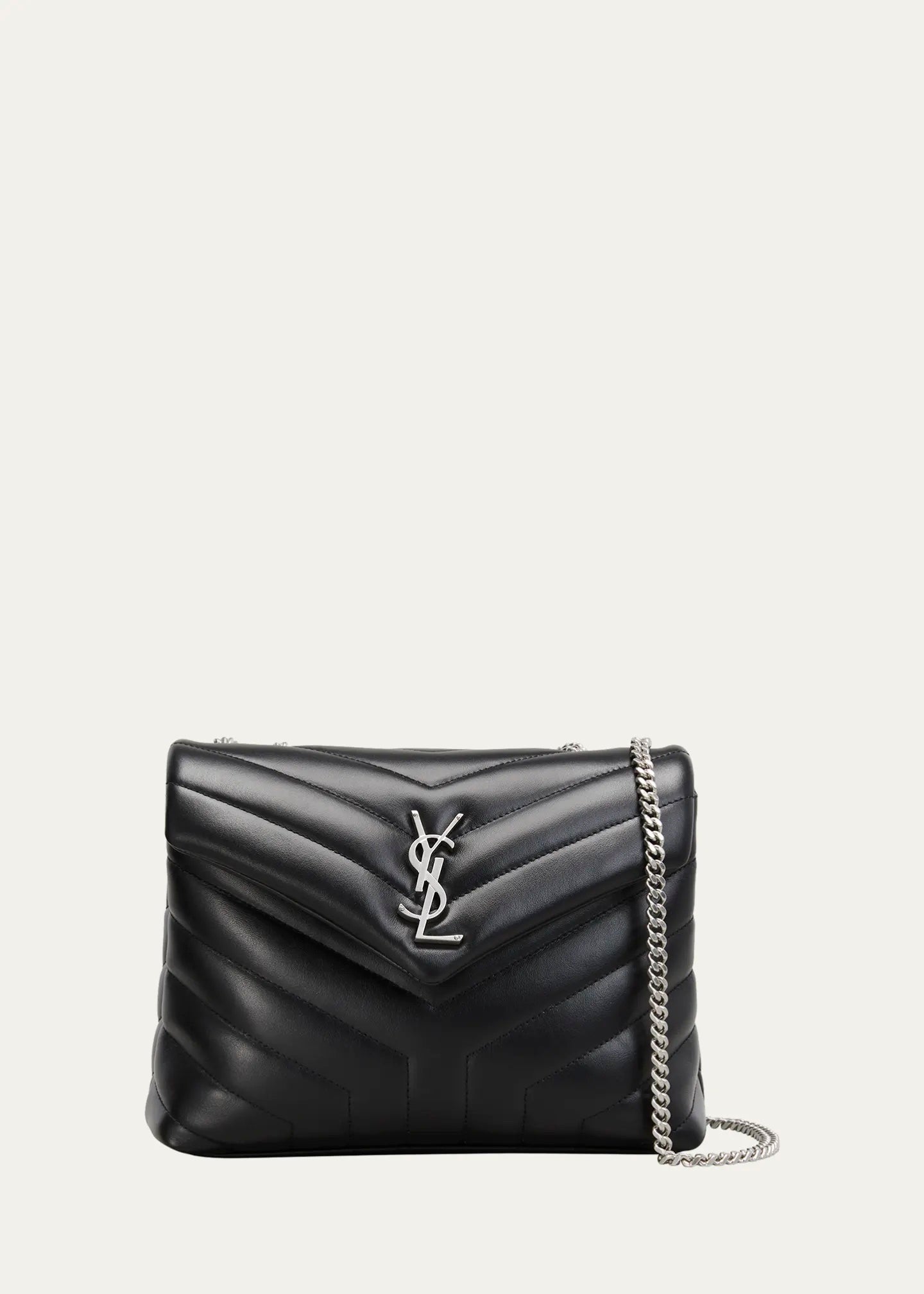 YSL QUILTED CALFSKIN SMALL LOULOU SHOULDER BAG