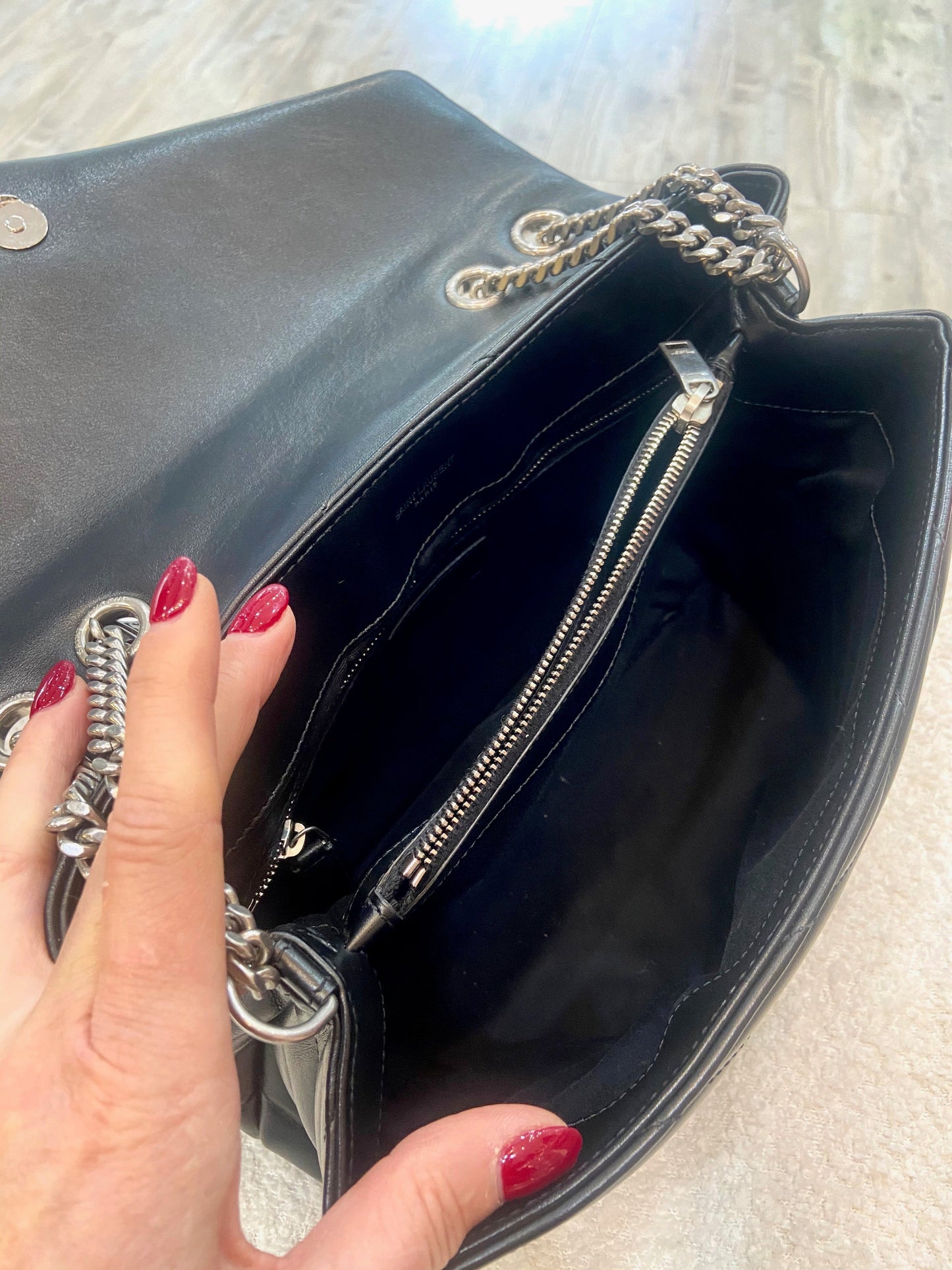 YVES SAINT LAURENT LOULOU MEDIUM CALFSKIN QUILTED SHOULDER BAG