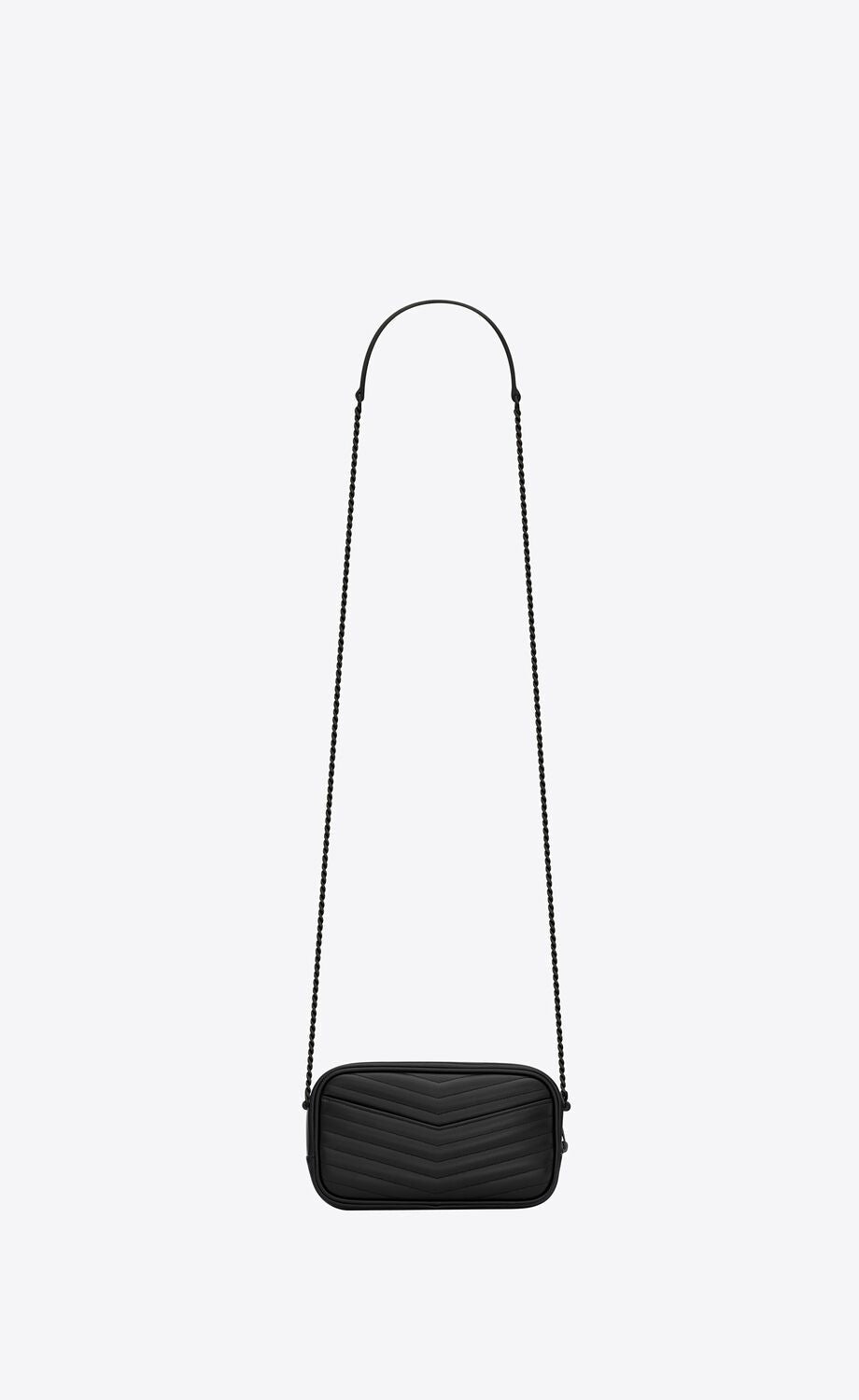 YSL PEBBLED LEATHER MINI LOU CAMERA BAG NOIR