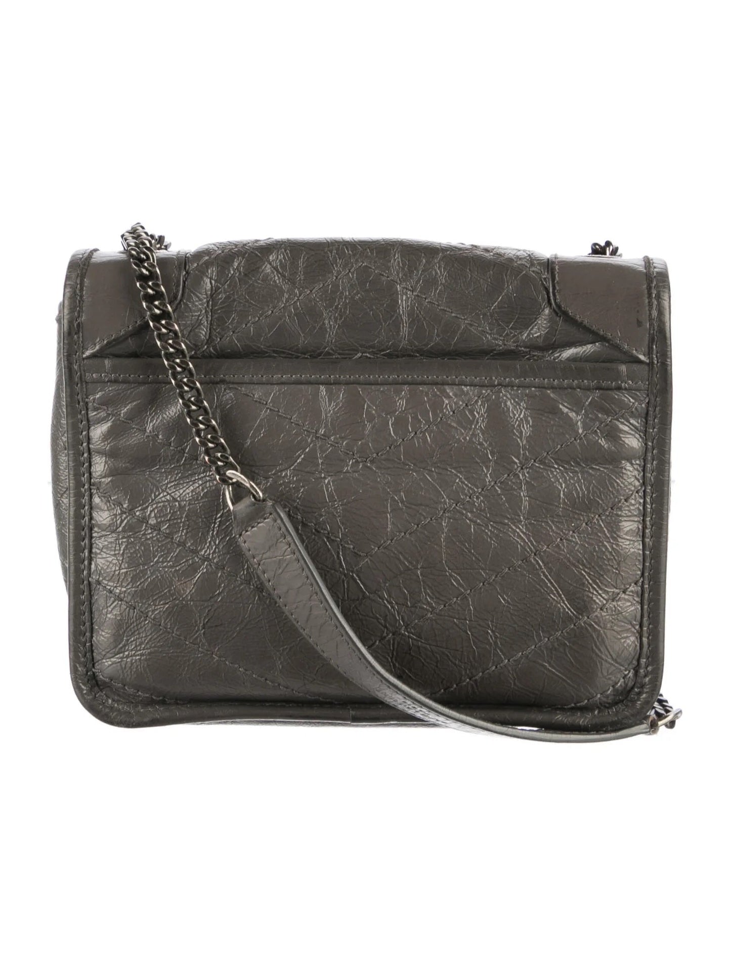 YSL MONOGRAM CRINKLED MATELASSE LEATHER BABY NIKI SHOULDER BAG