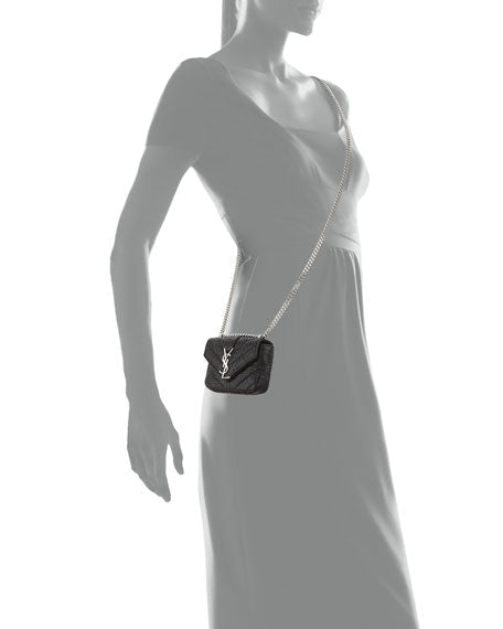 YSL MONOGRAM MICRO METALLIC CROSSBODY BAG