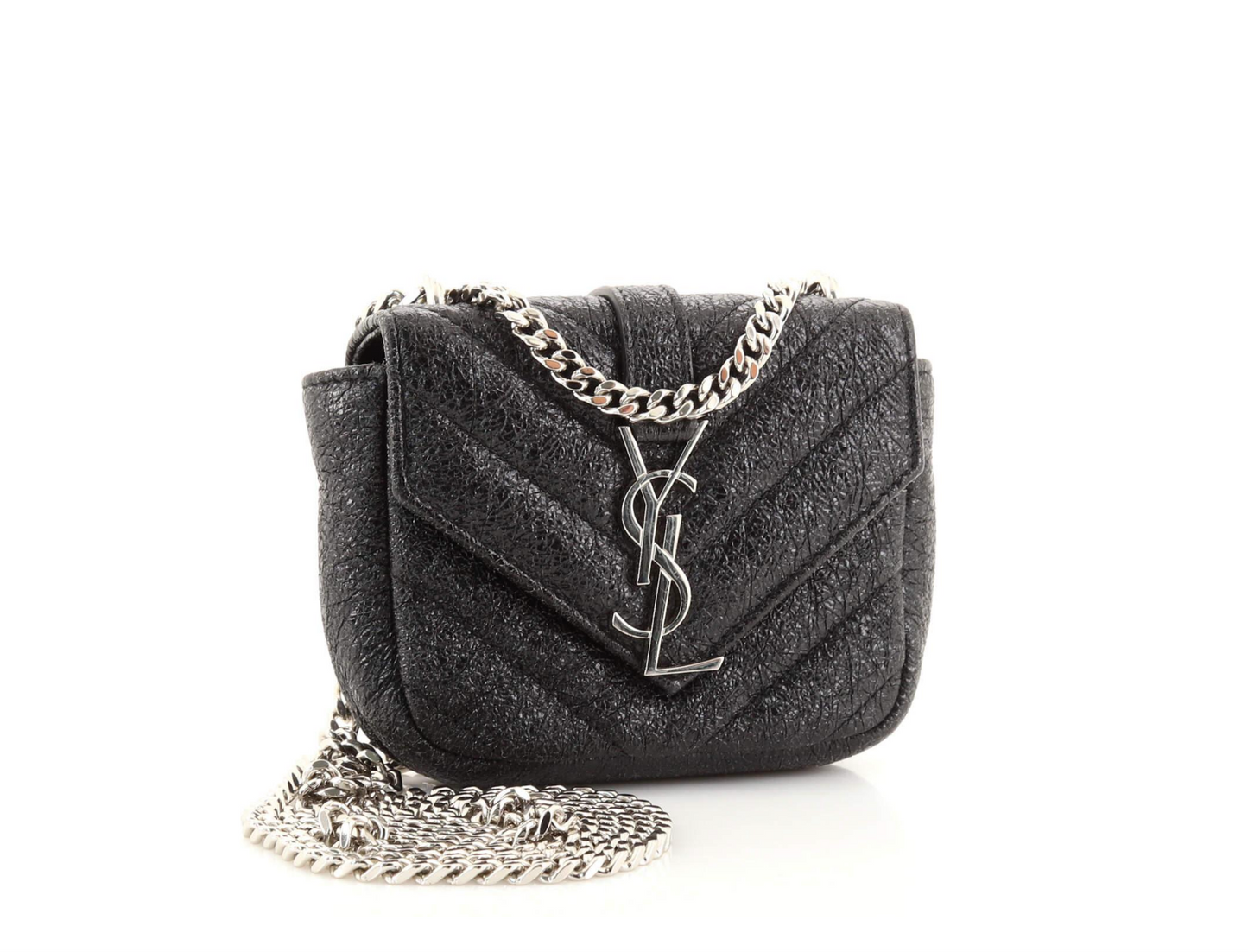YSL MONOGRAM MICRO METALLIC CROSSBODY BAG