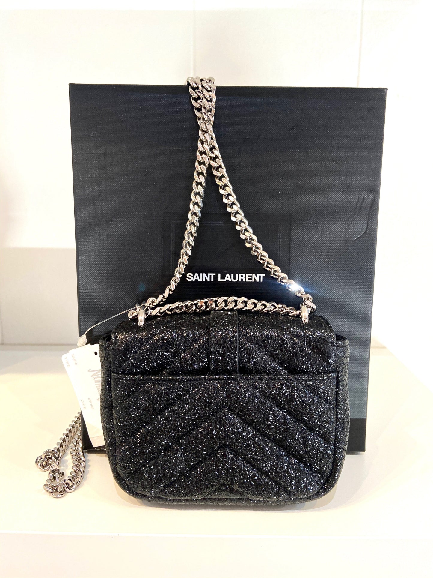YSL MONOGRAM MICRO METALLIC CROSSBODY BAG