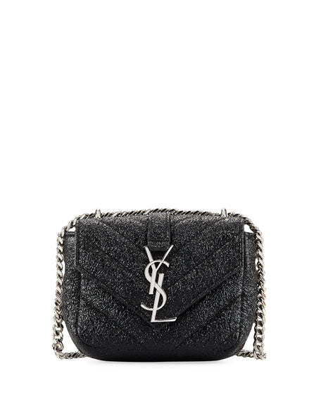 YSL MONOGRAM MICRO METALLIC CROSSBODY BAG