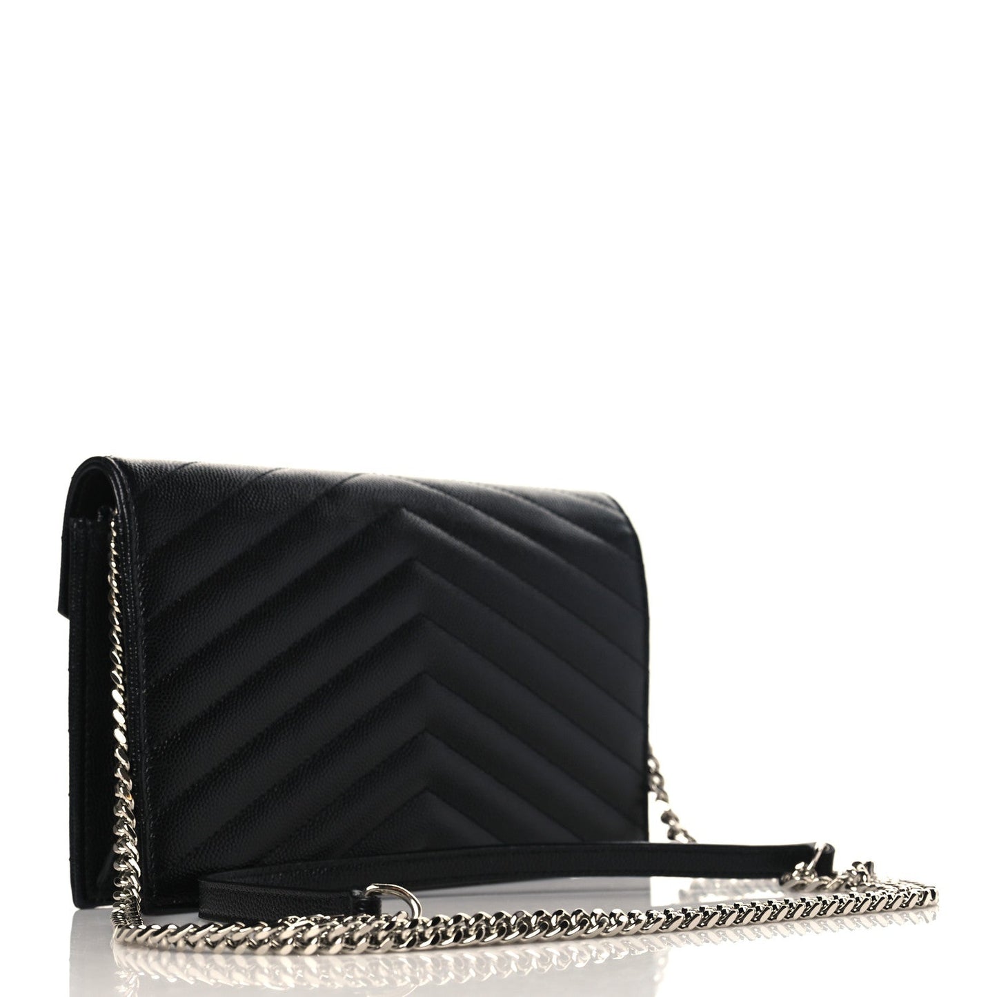 YSL MONOGRAM GRAIN DE POUDRE WALLET ON CHAIN