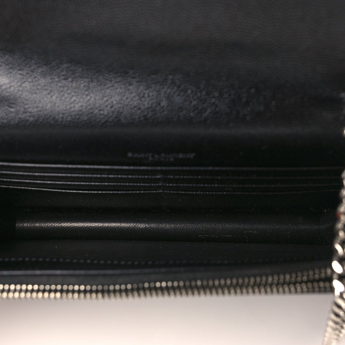 YSL MONOGRAM GRAIN DE POUDRE WALLET ON CHAIN