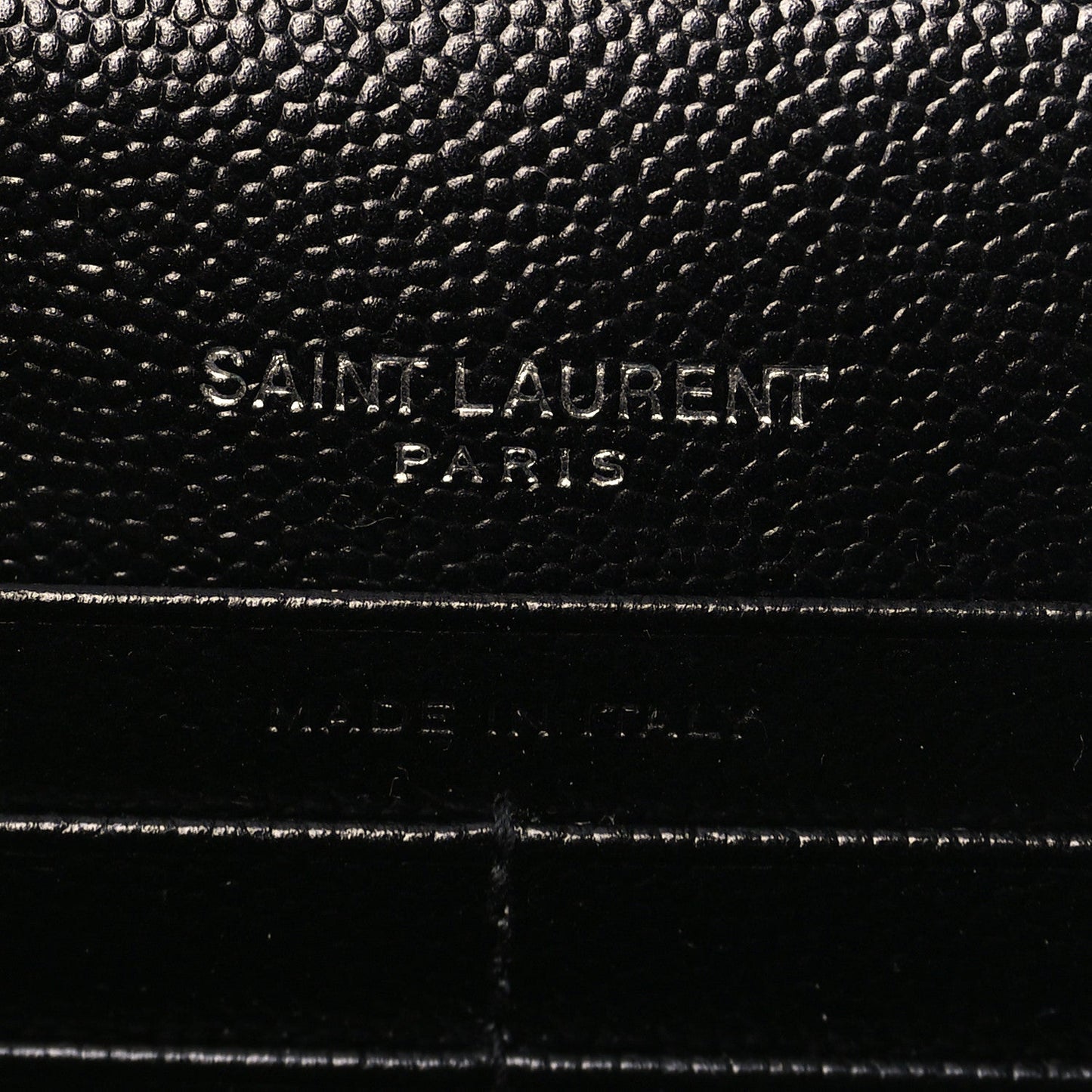 YSL MONOGRAM GRAIN DE POUDRE WALLET ON CHAIN