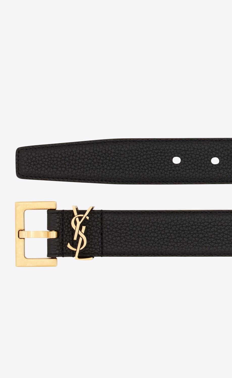 YSL MONOGRAM GRAINED LEATHER BELT