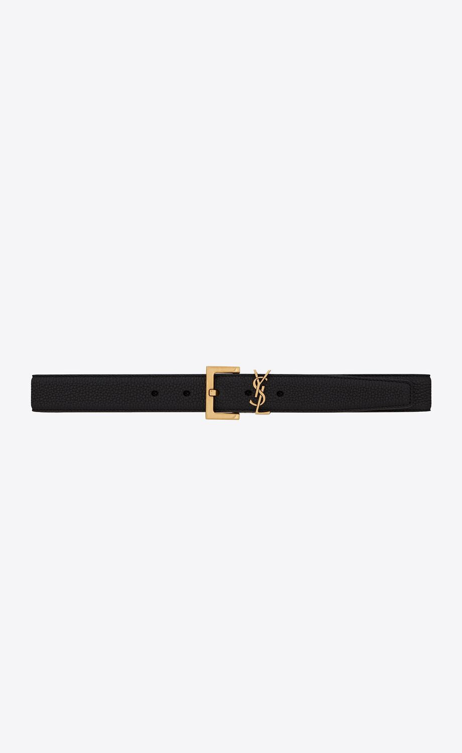 YSL MONOGRAM GRAINED LEATHER BELT