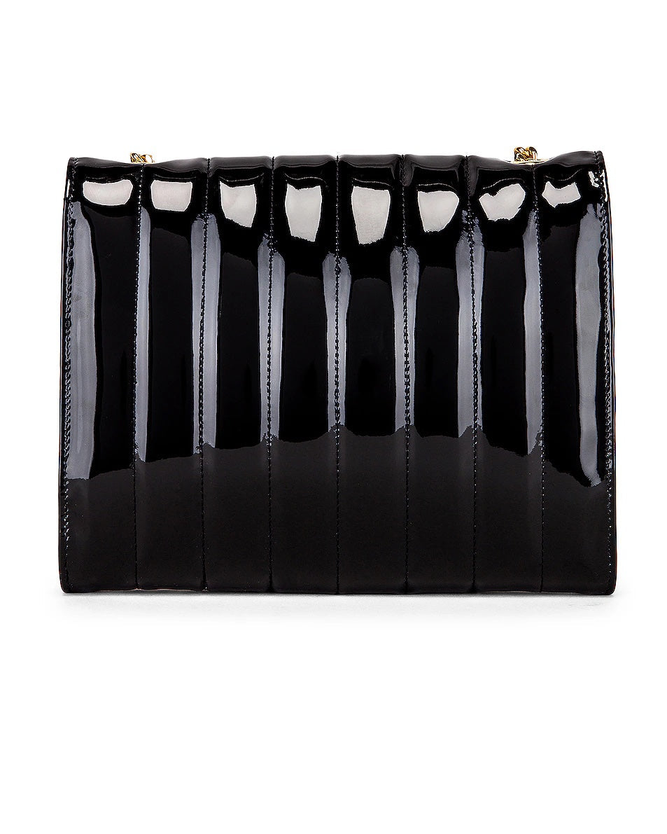 YSL PATENT CALFSKIN MONOGRAM LARGE VICKY CHAIN BAG