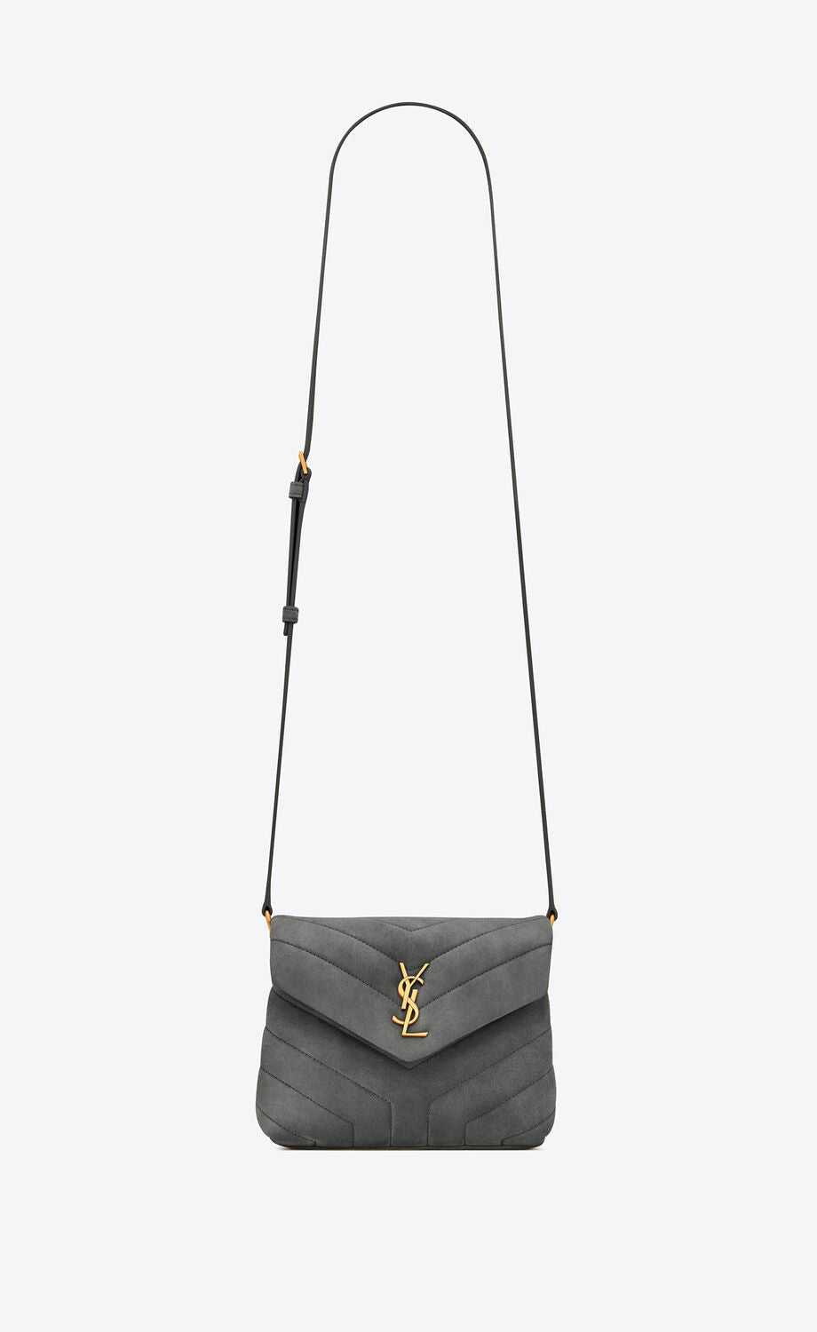YVES SAINT LAURENT LOULOU TOY DENIM SHOULDER CROSSBODY BAG