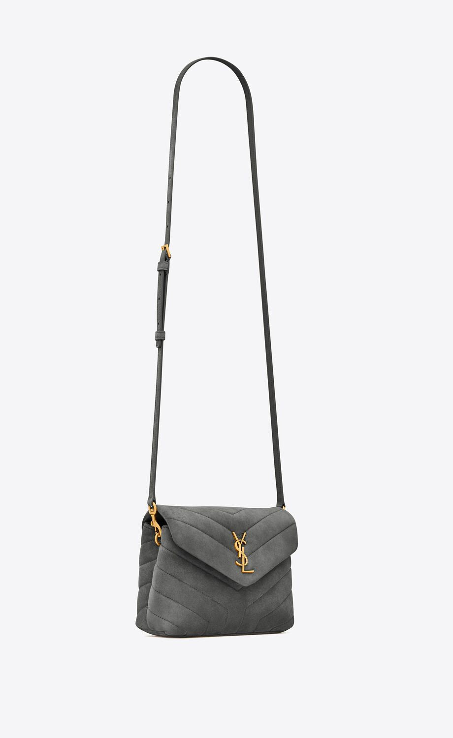 YVES SAINT LAURENT LOULOU TOY DENIM SHOULDER CROSSBODY BAG