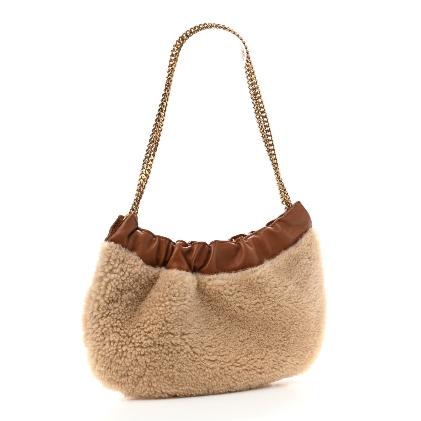 YSL SHEARLING PAC PAC HOBO BAG