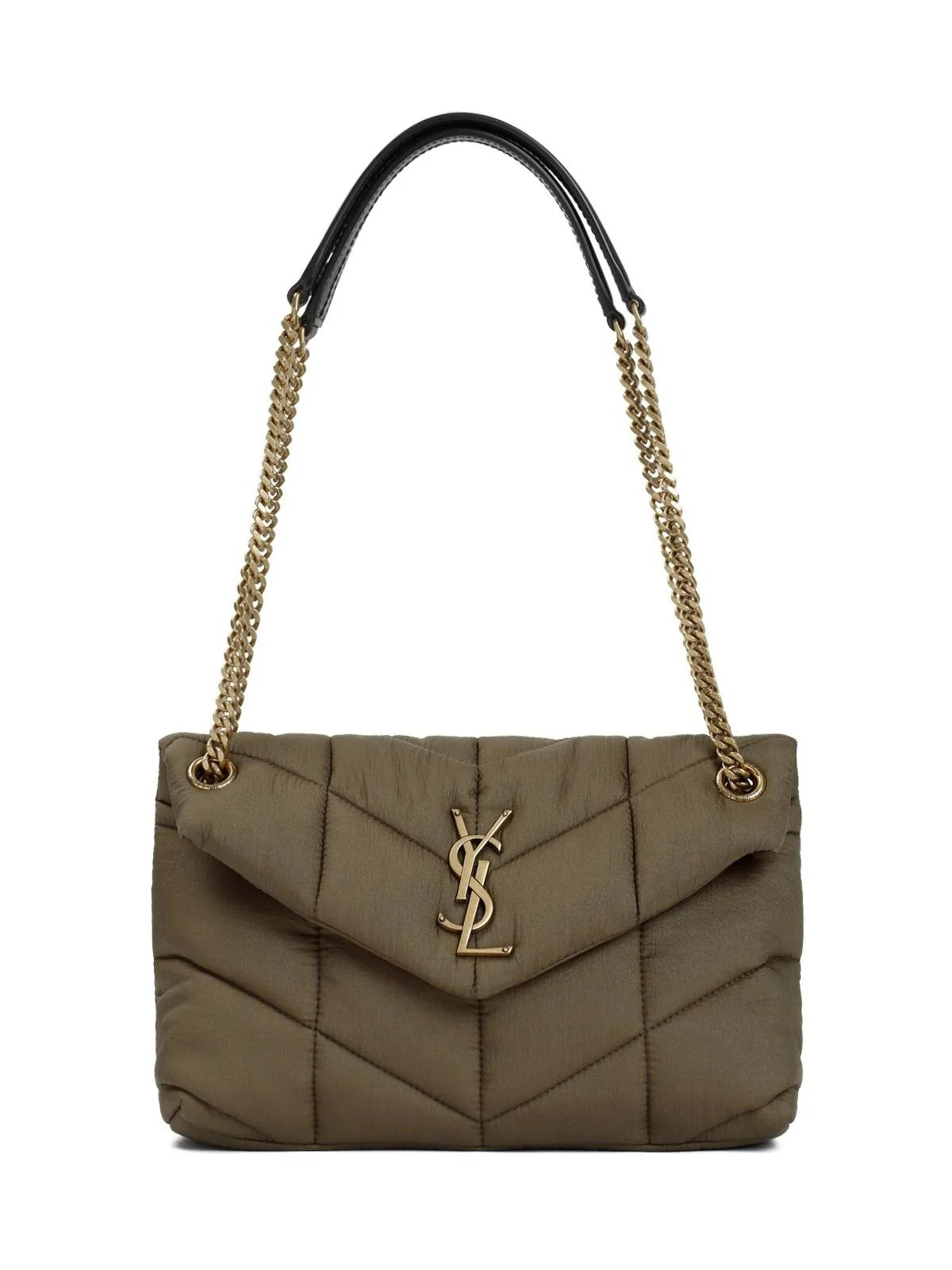 YSL NYLON QUILTED SMALL LOULOU PUFFER CHAIN BAG