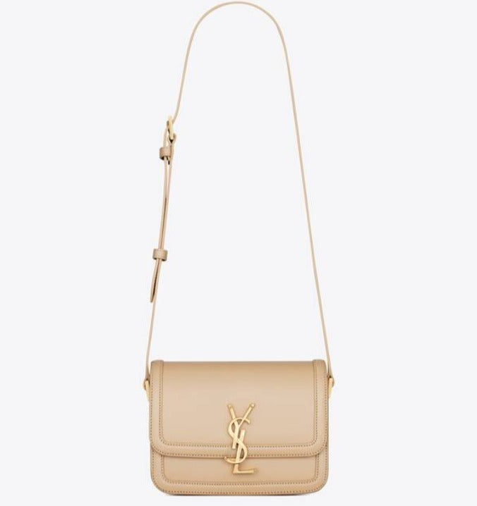 YSL SOLFERINO SMALL SATCHEL IN BOX SAINT LAURENT LEATHER