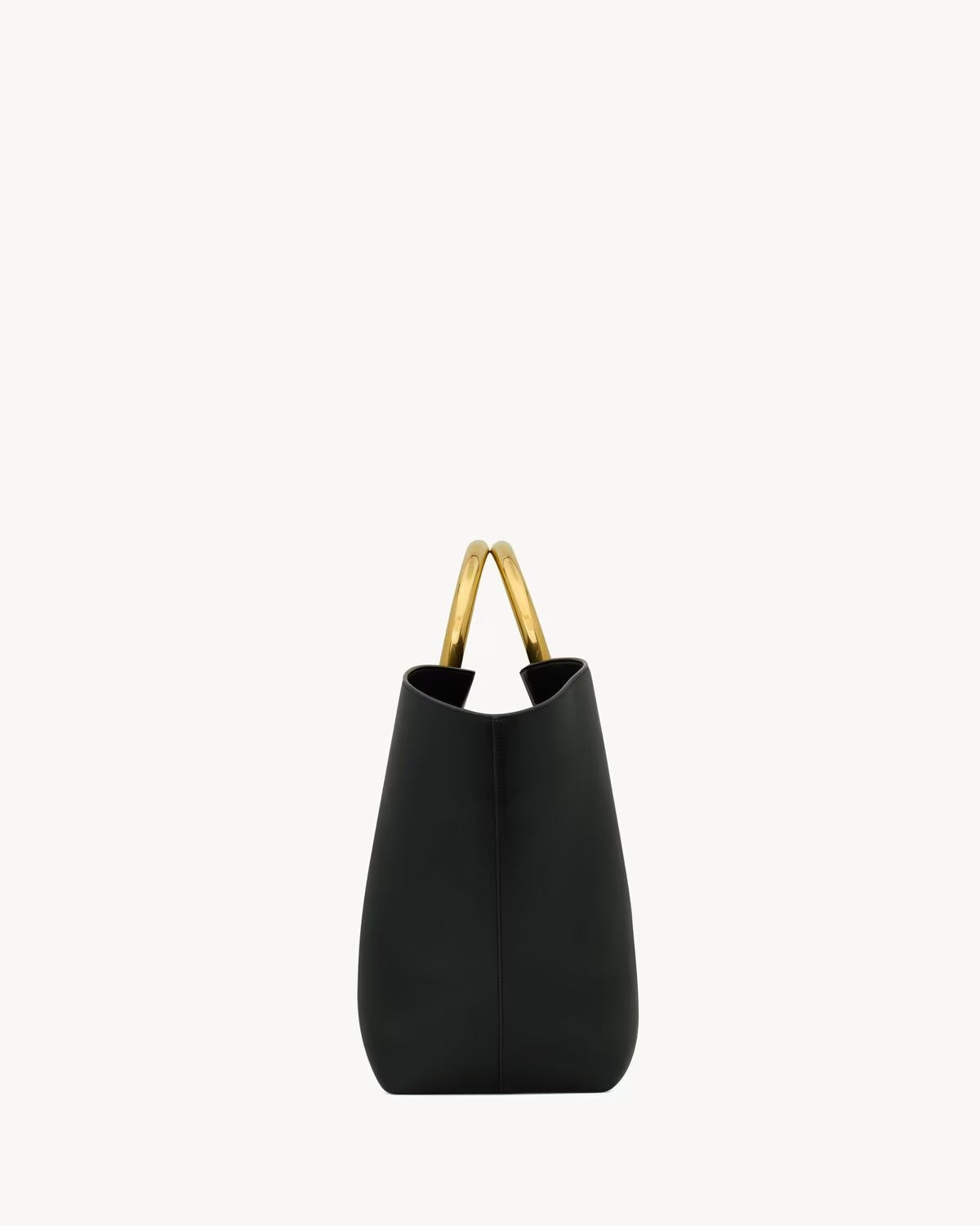 YSL SMOOTH CALFSKIN LEATHER MAXI TRAPEZOID TOTE BAG
