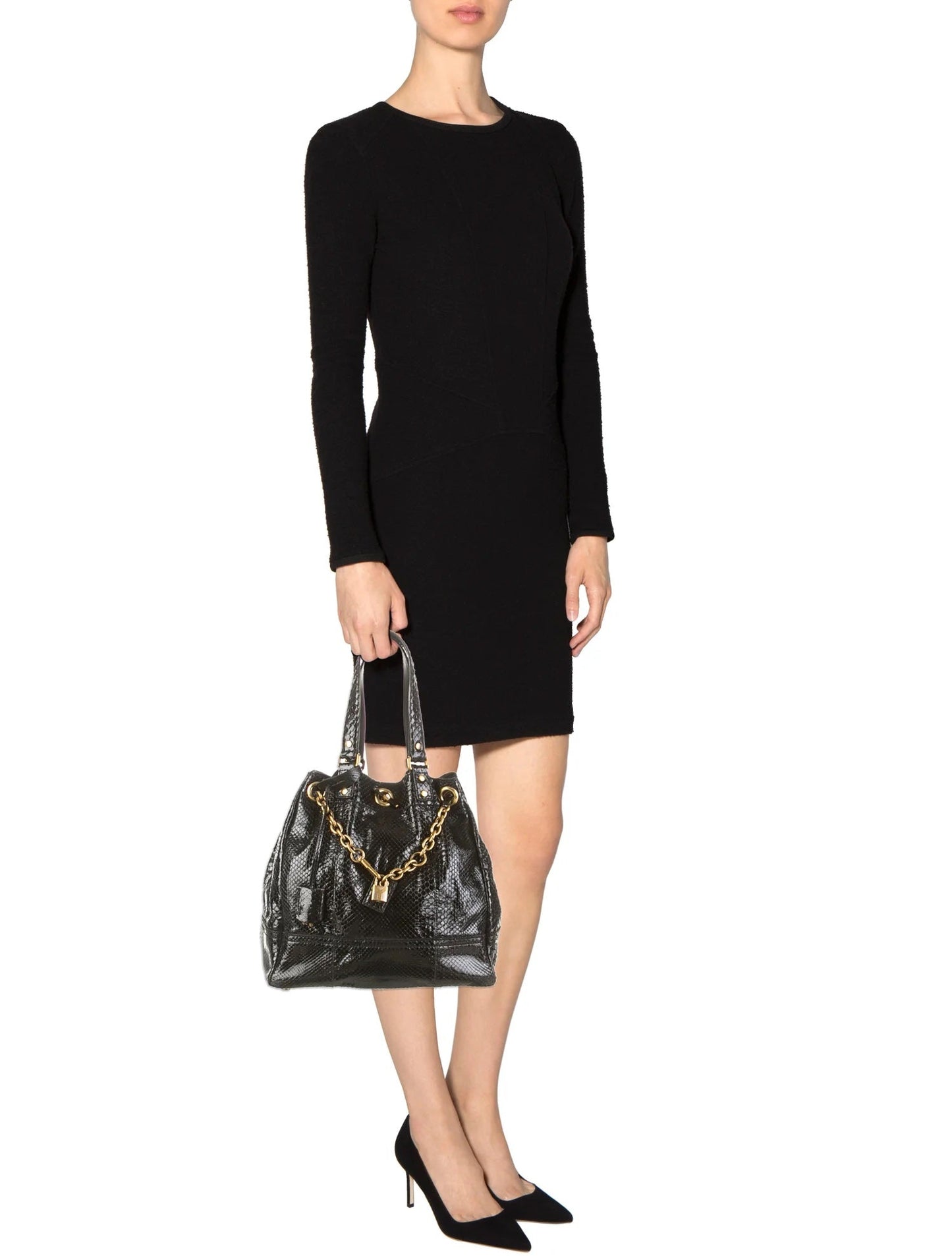 YVES SAINT LAURENT SNAKESKIN FAUBOURG BAG