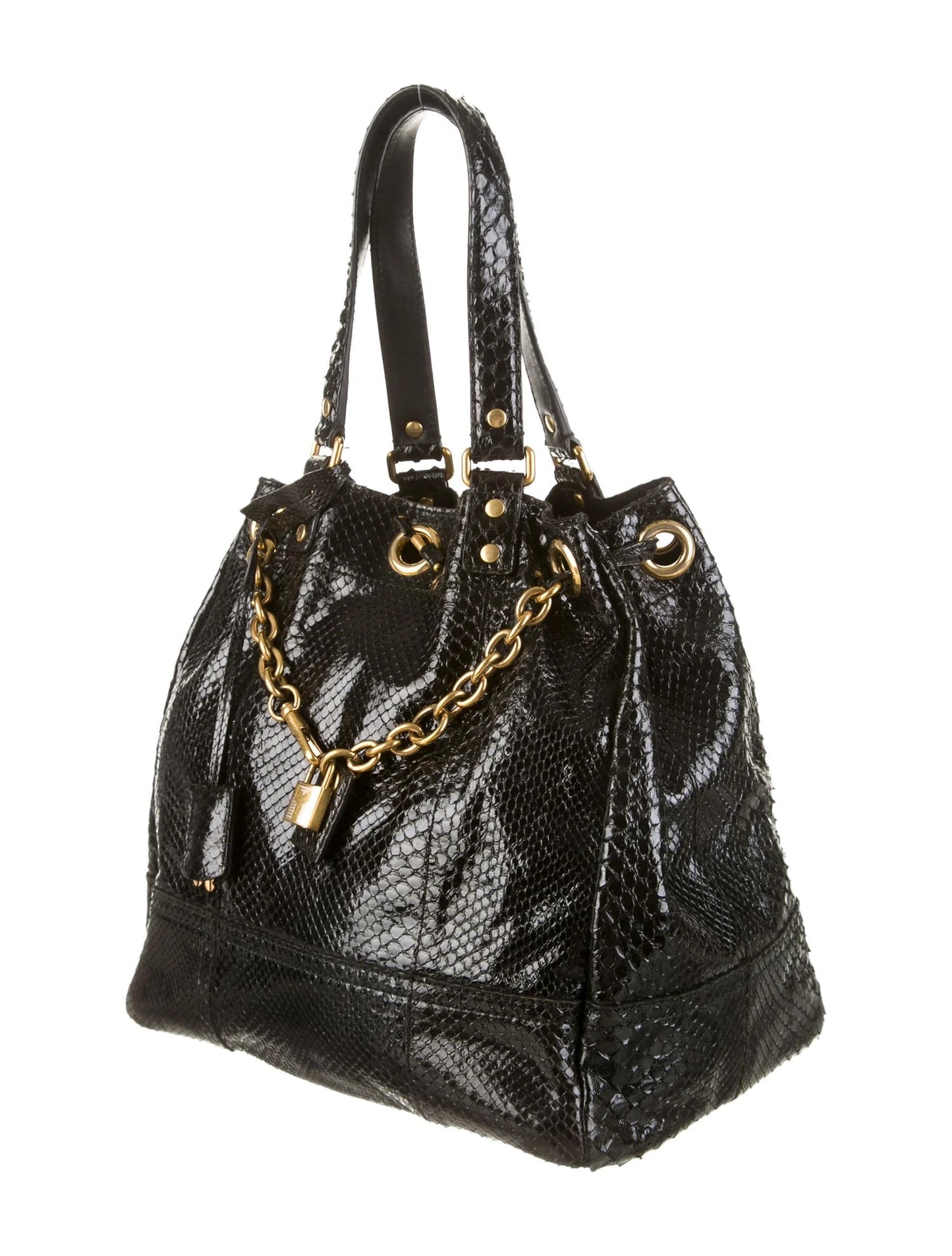 YVES SAINT LAURENT SNAKESKIN FAUBOURG BAG