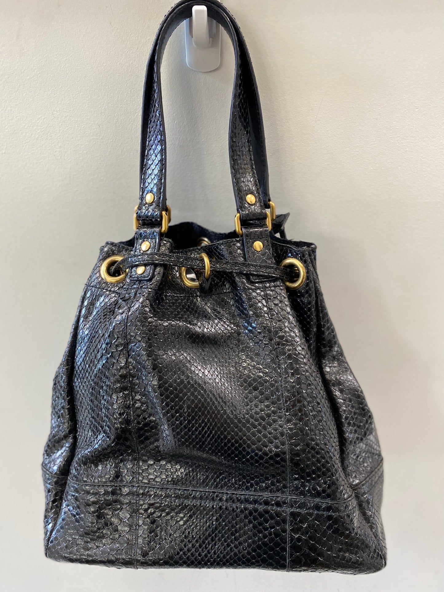 YVES SAINT LAURENT SNAKESKIN FAUBOURG BAG