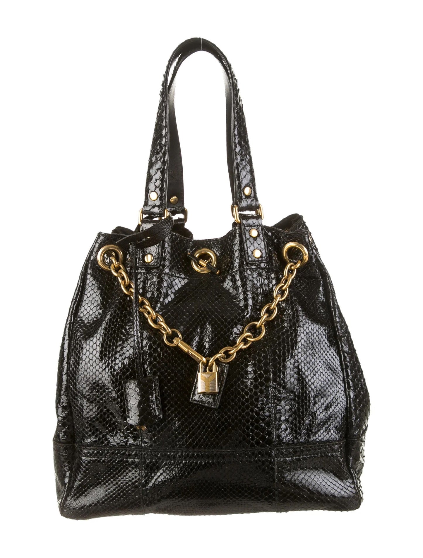 YVES SAINT LAURENT SNAKESKIN FAUBOURG BAG
