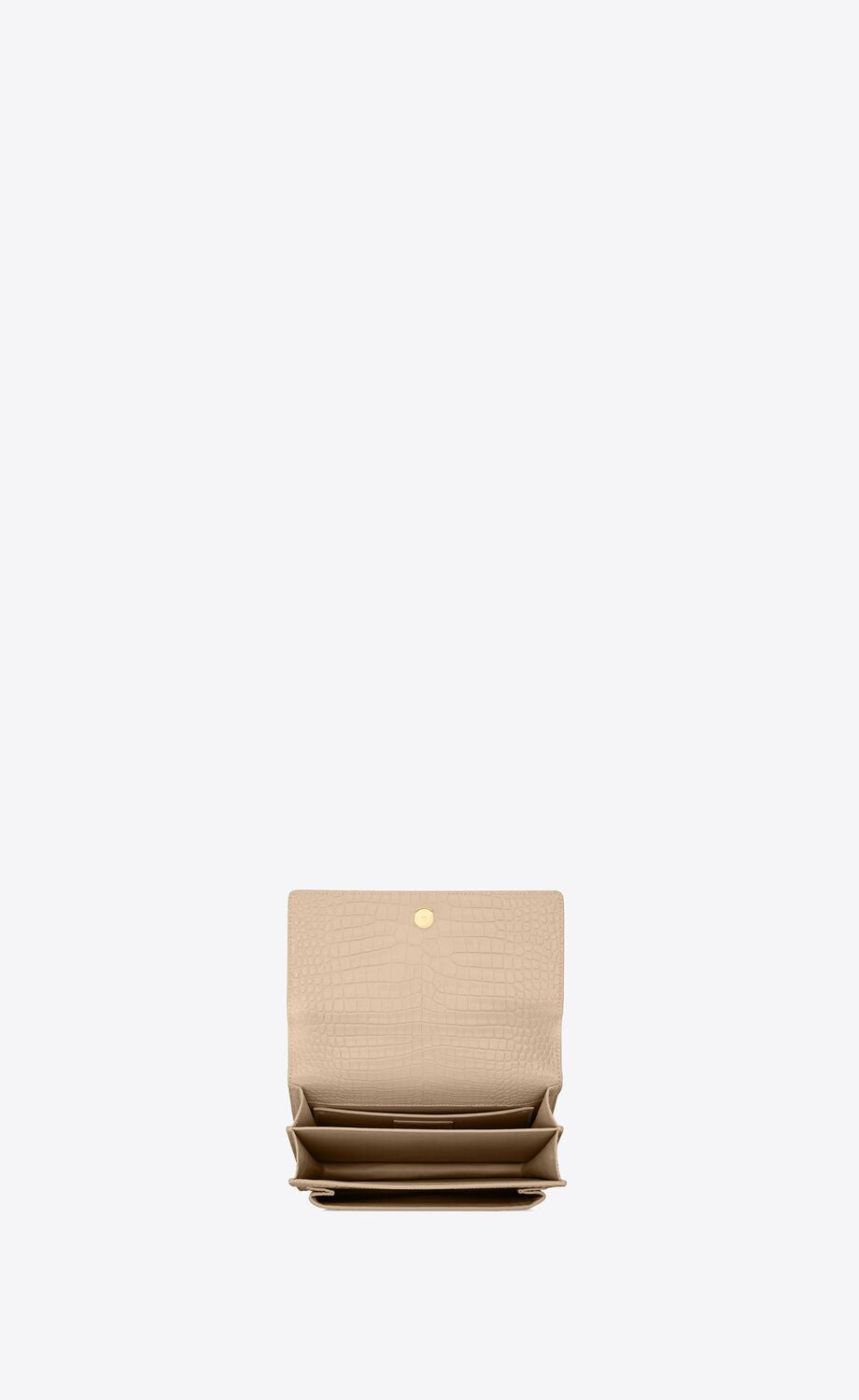 YSL MEDIUM SUNSET IN CROCODILE-EMBOSSED LEATHER