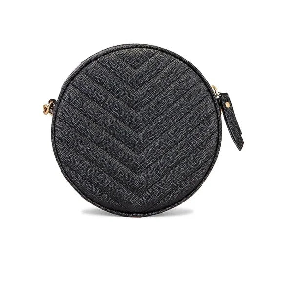 YVES SAINT LAURENT MATELASSÉ ROUND CAMERA BAG