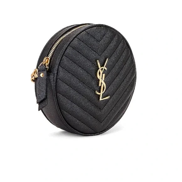 YVES SAINT LAURENT MATELASSÉ ROUND CAMERA BAG