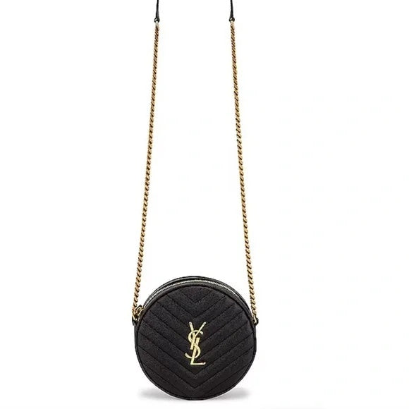 YVES SAINT LAURENT MATELASSÉ ROUND CAMERA BAG