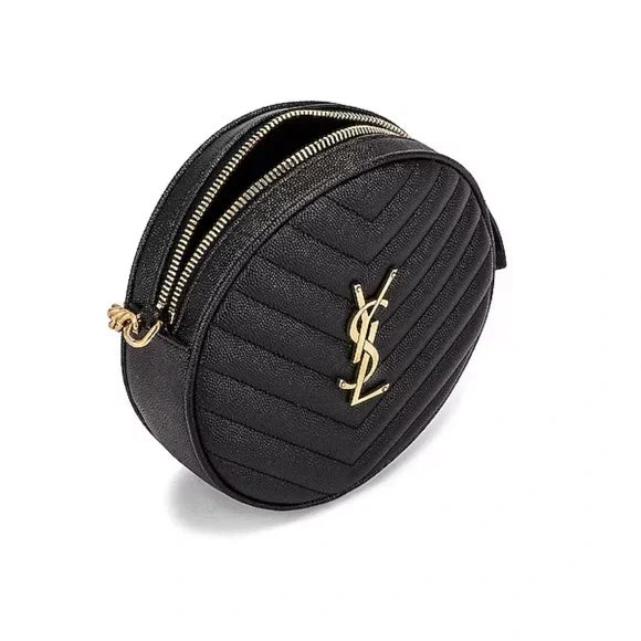 YVES SAINT LAURENT MATELASSÉ ROUND CAMERA BAG