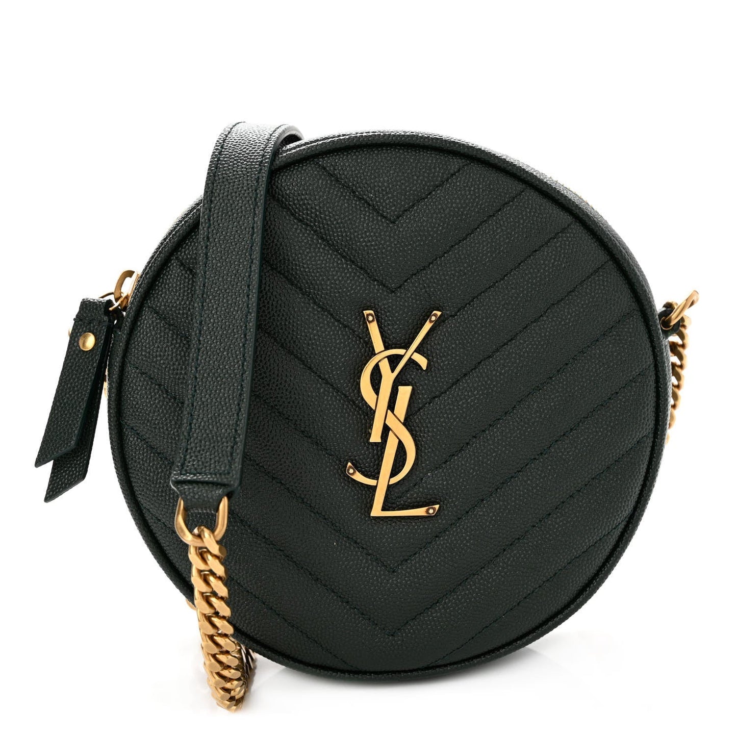 YVES SAINT LAURENT MATELASSÉ ROUND CAMERA BAG