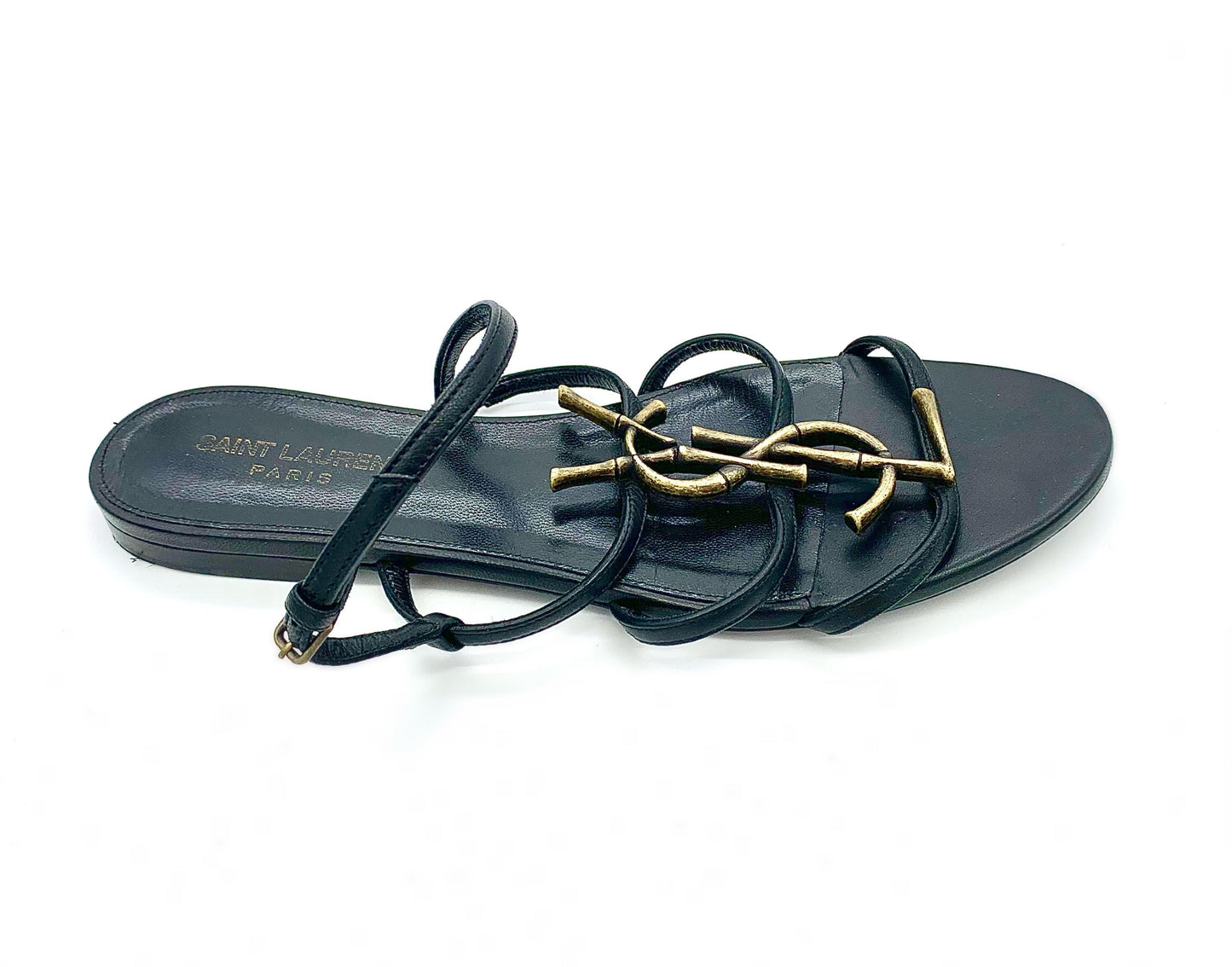 YSL PARIS STRAPPY CASSANDRA SANDALS