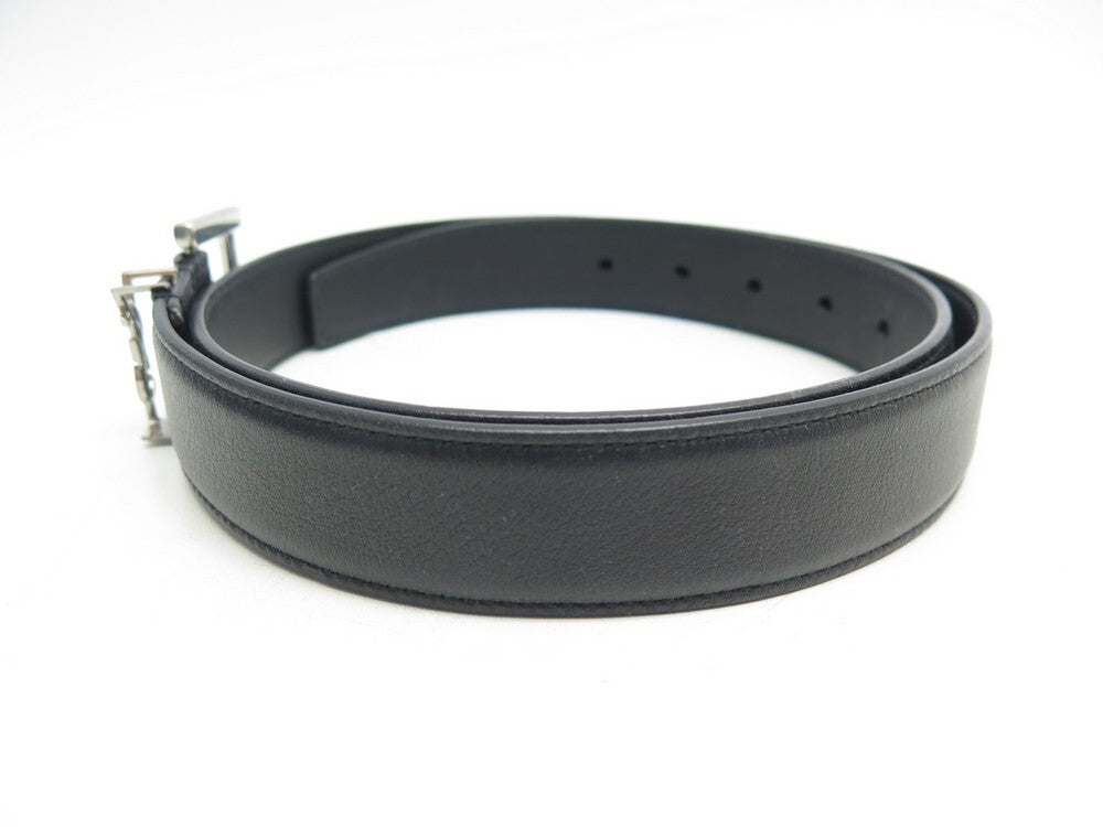 YSL YVES SAINT LAURENT SQUARE BUCKLE LOGO BELT
