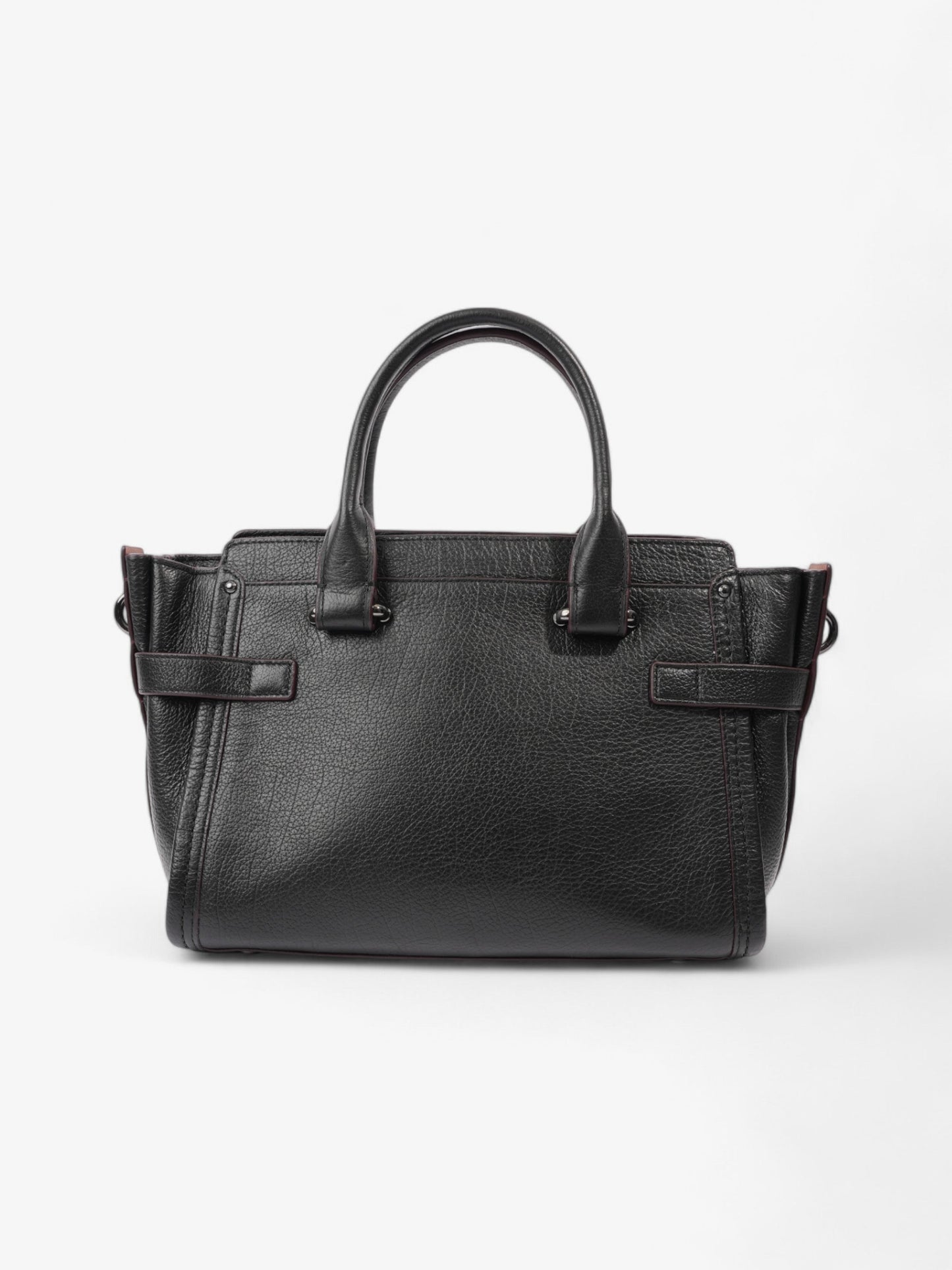 Coach Swagger Satchel Black / Blue Denim 27