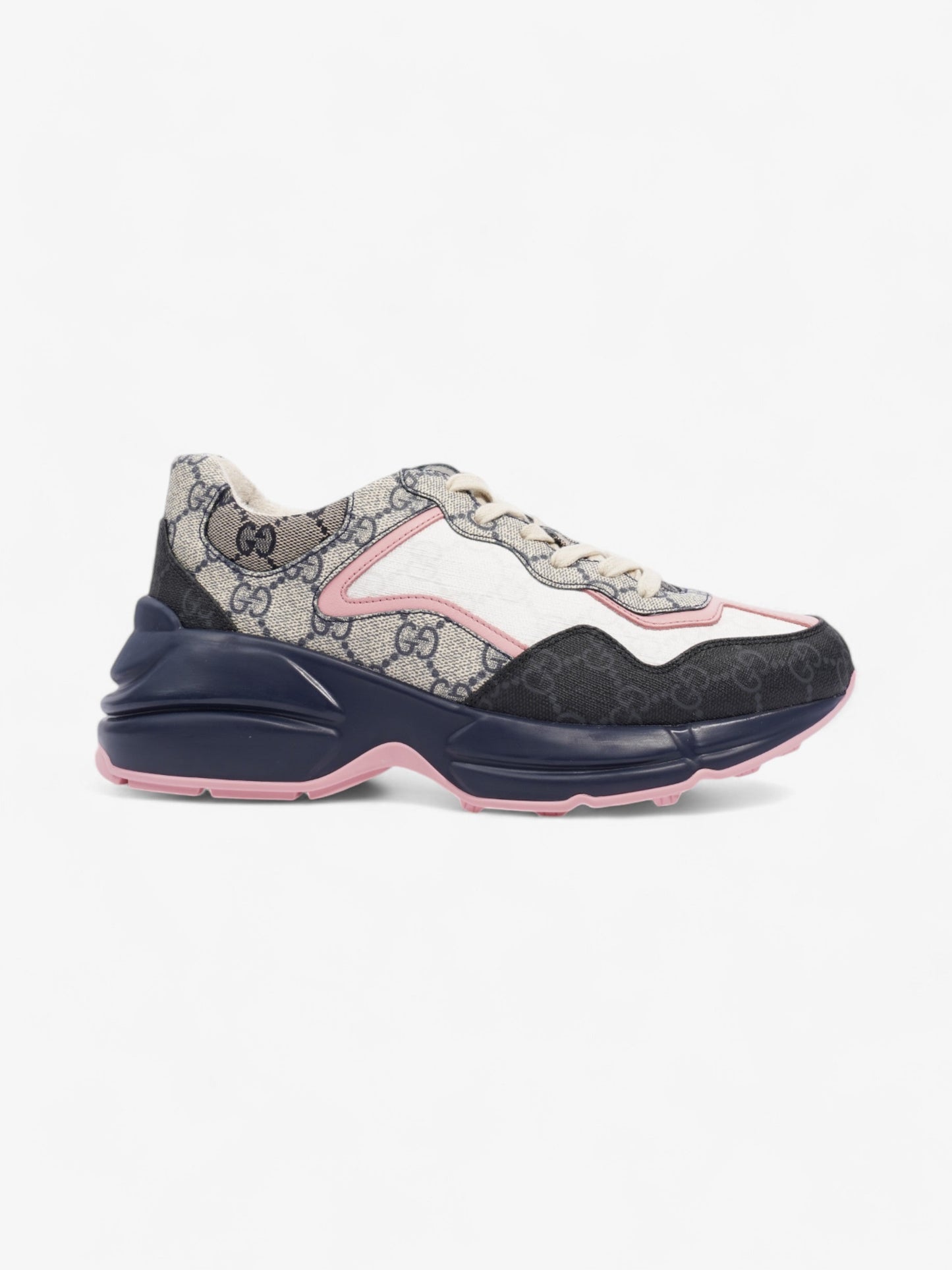 Gucci Rhyton GG Supreme / Navy Blue / White Canvas EU 37.5 UK 4.5