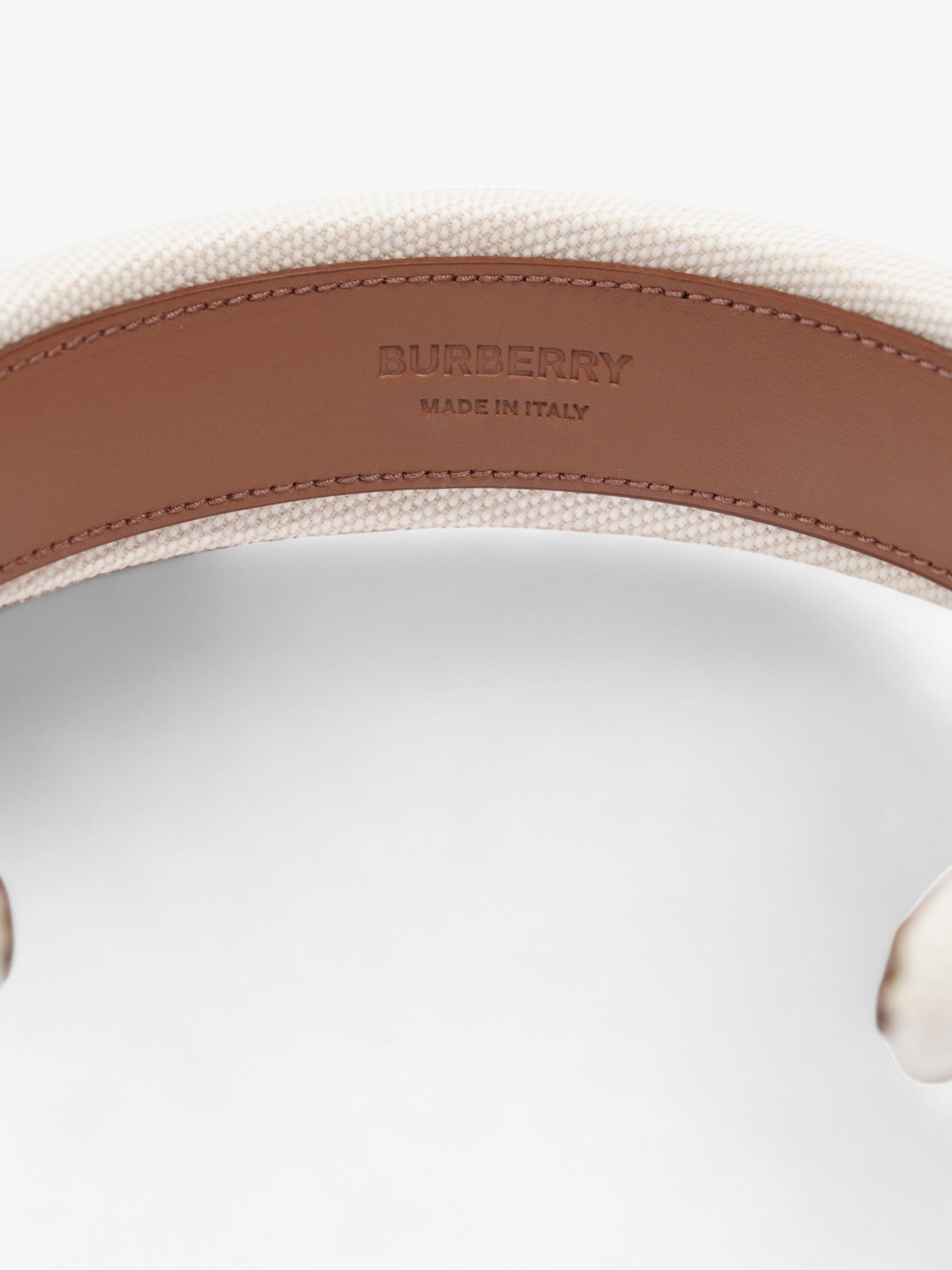 Burberry Logo Hairband White Cotton